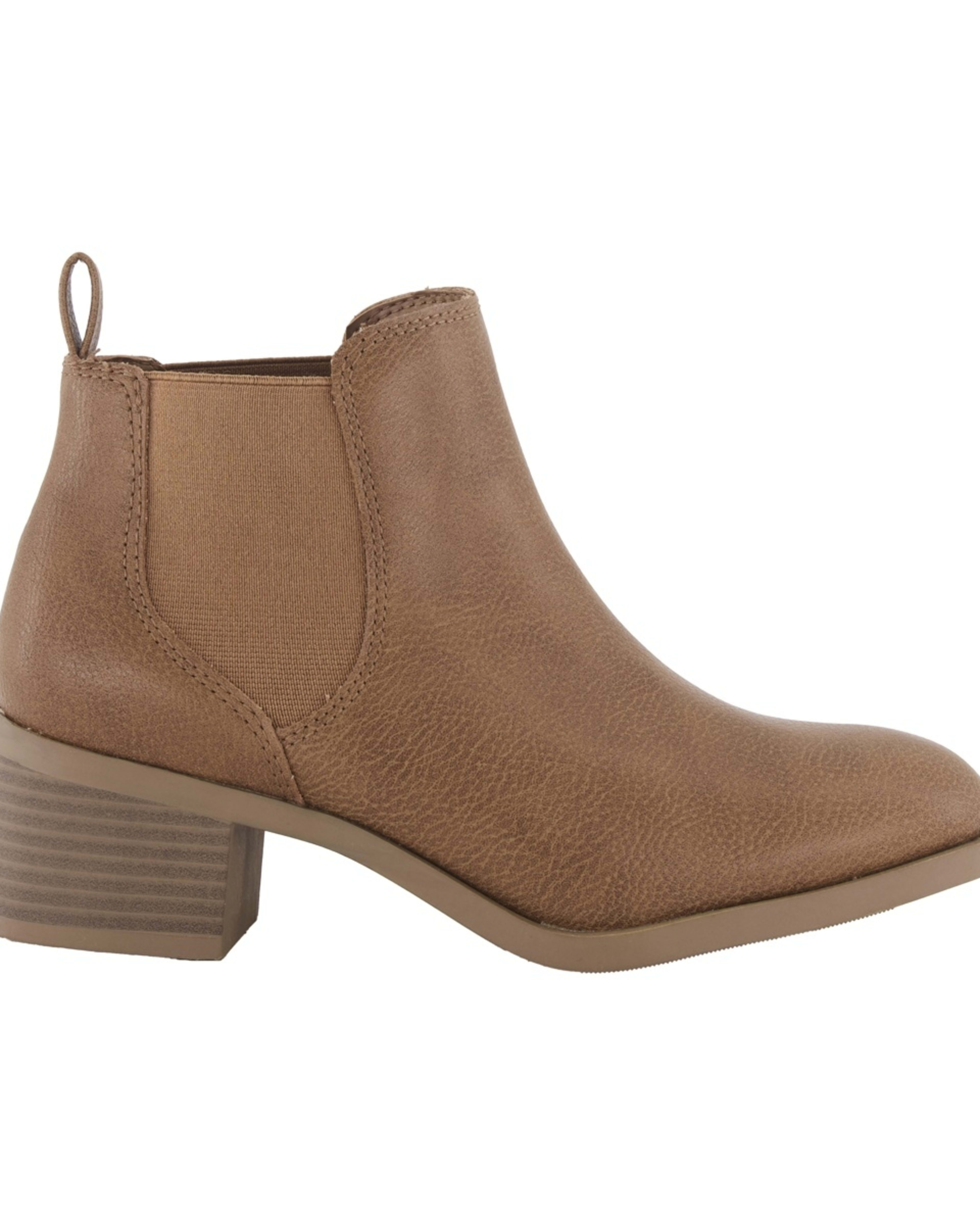1 Mid Block Heel Boots Chestnut, 1 of 4