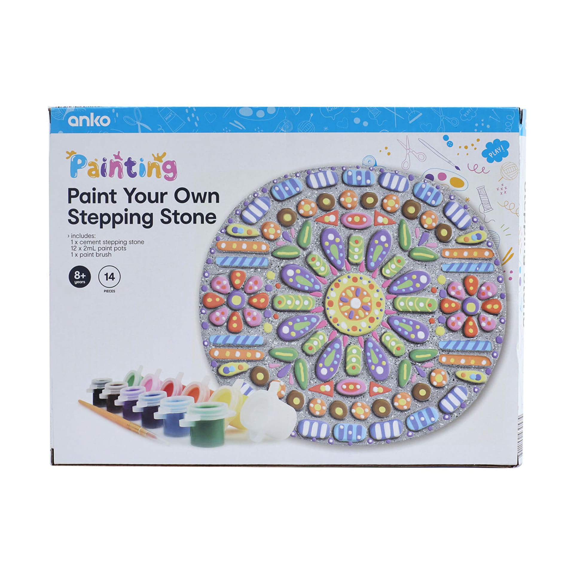 14 Piece Paint Your Own Stepping Stone Kmart
