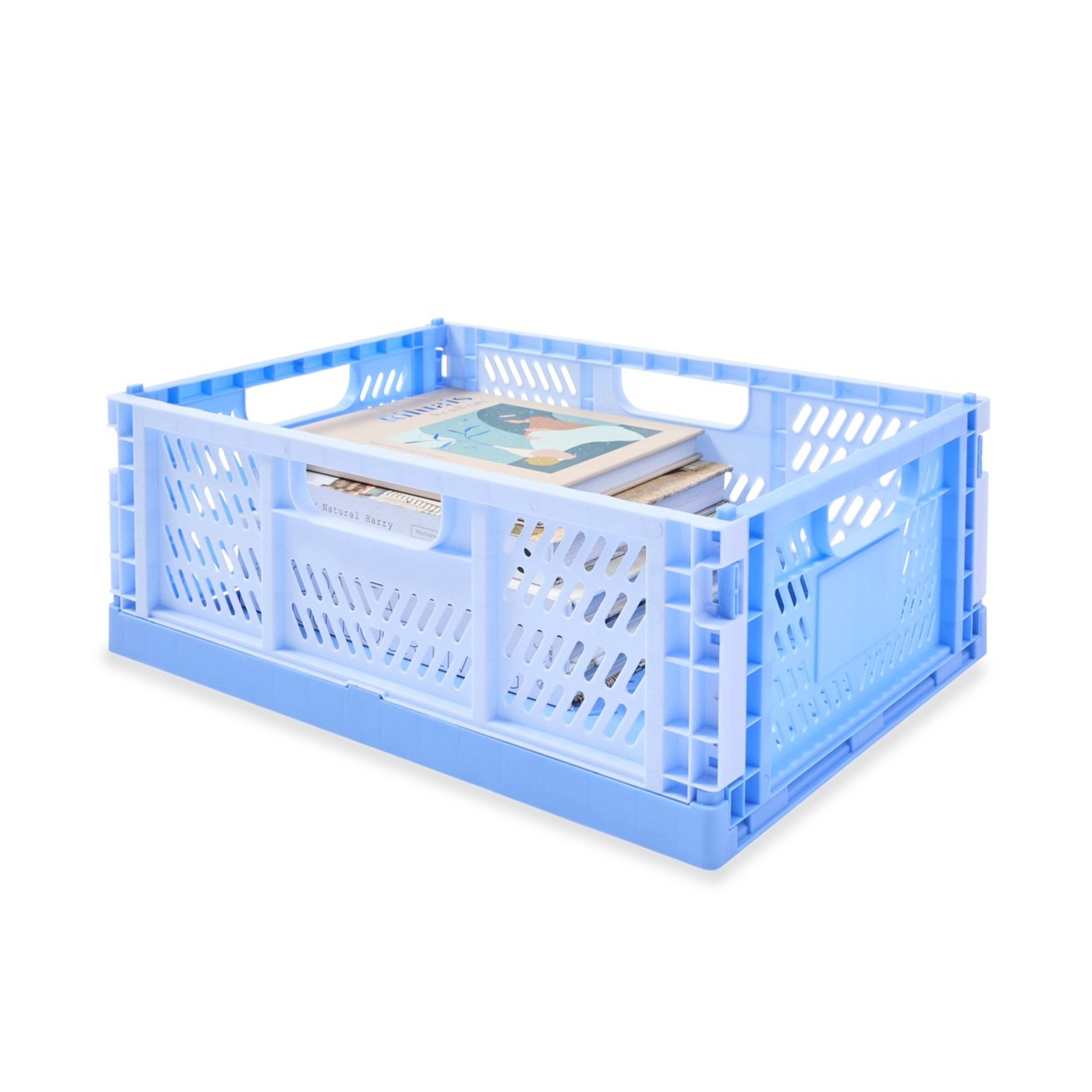 10 15L Collapsible Crate - Medium, Blue, 10 of 10