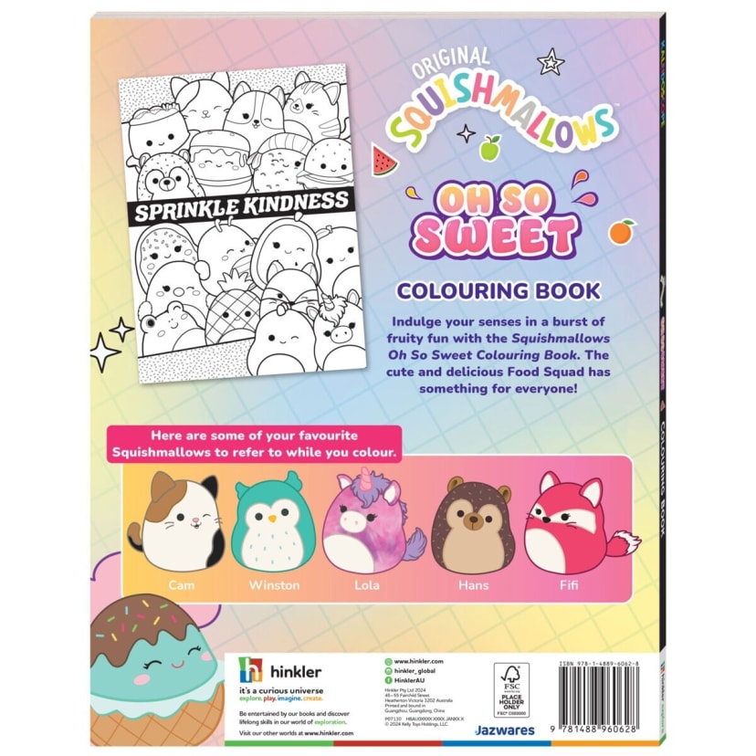 Kaleidoscope Original Squishmallows Oh So Sweet Colouring Book - Kmart