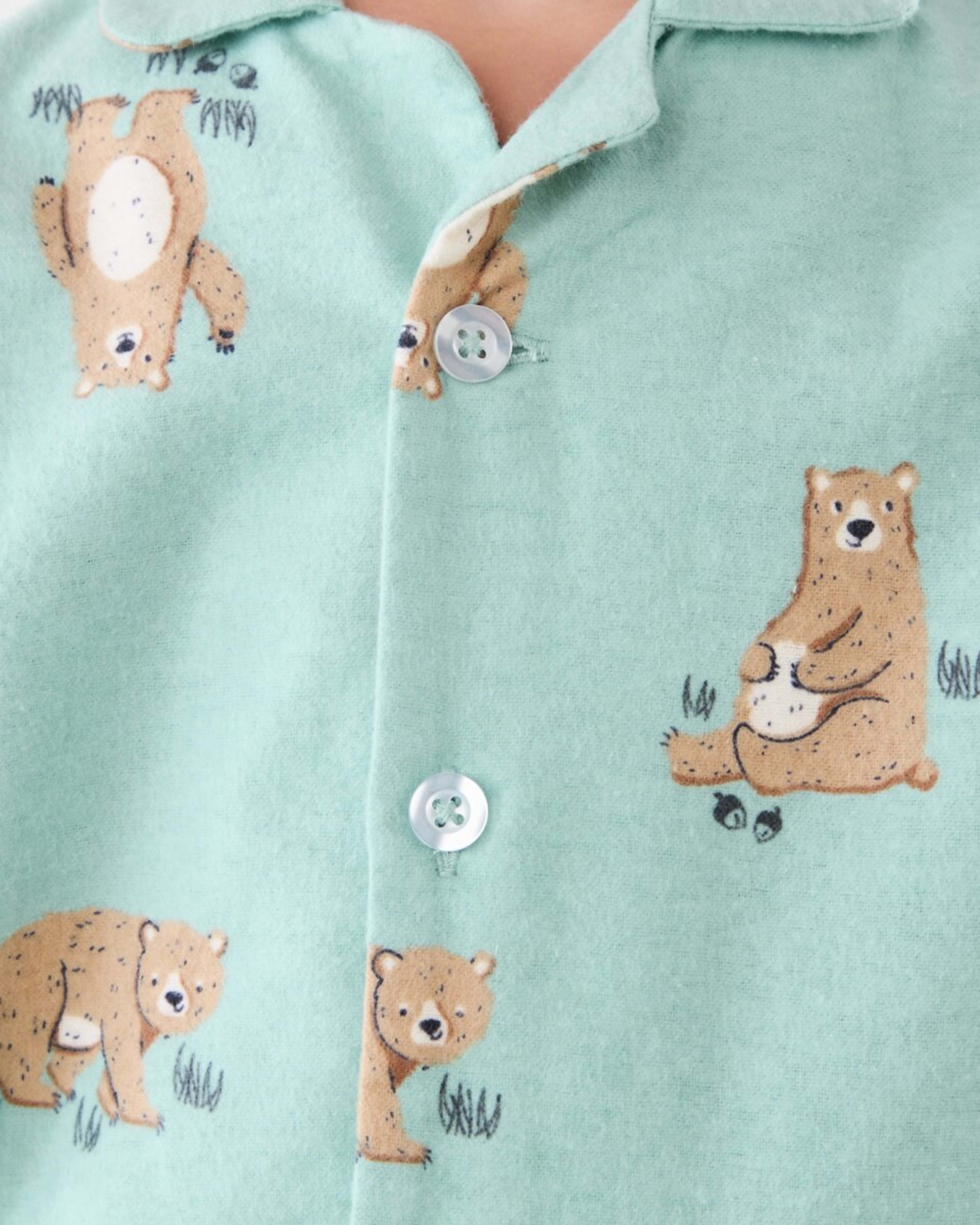 4 Flannelette Pyjama Set Brn Bear, 4 of 9