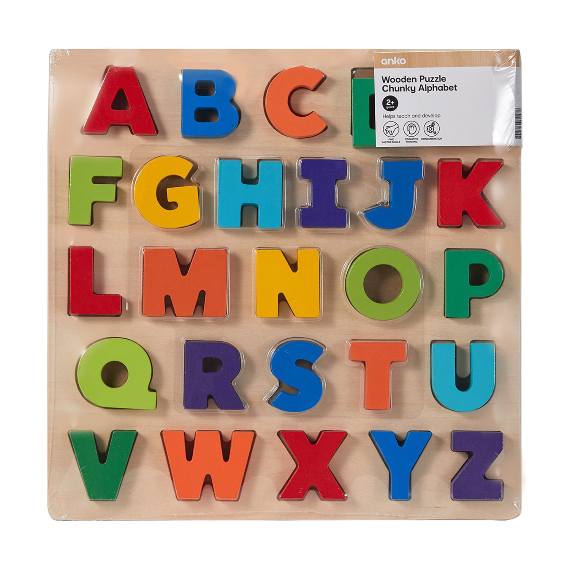 Learn the Alphabet Chunky Wooden Puzzle Kmart