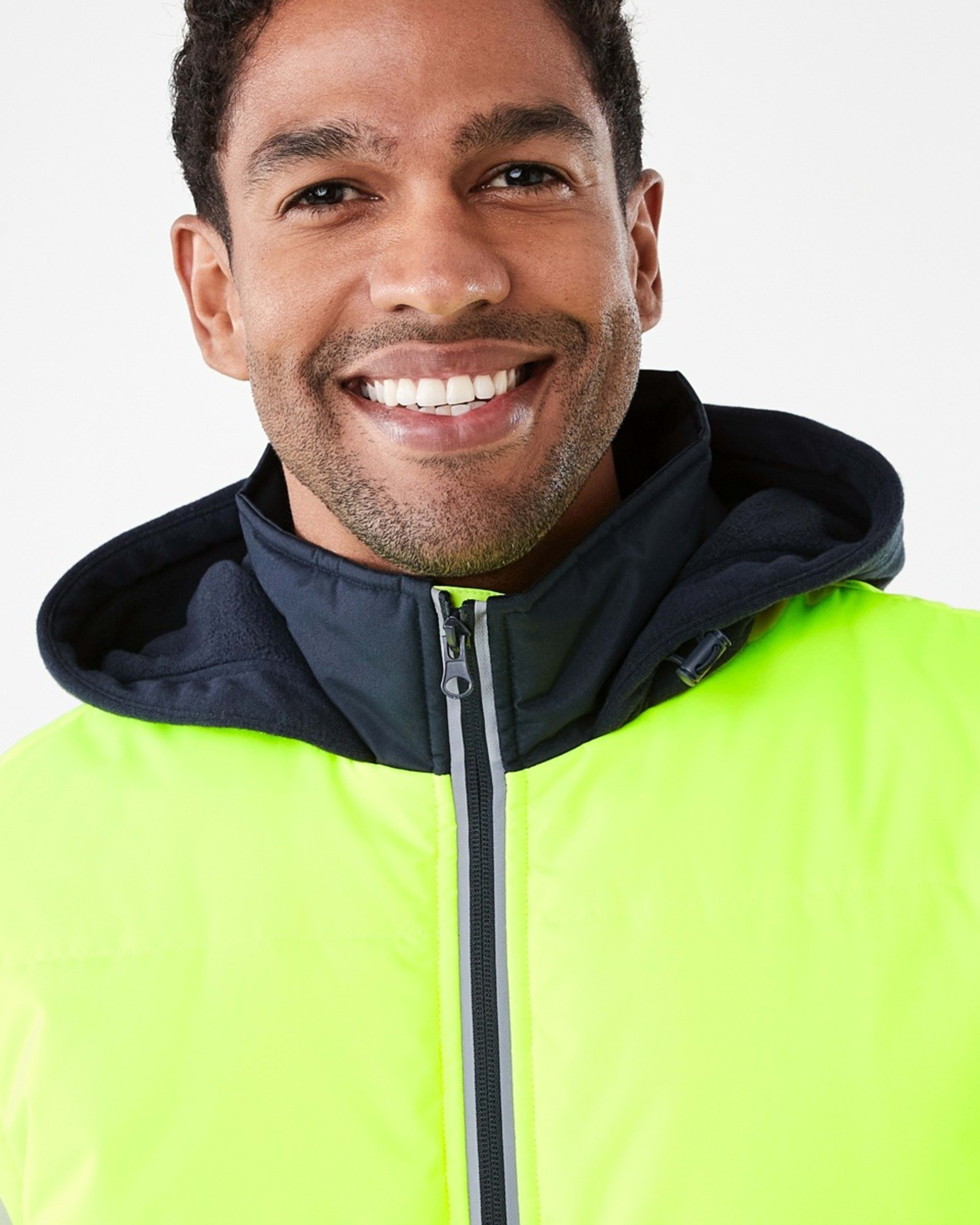 5 Hi-Visibility Hooded Puffer Vest Yellow, 5 of 7