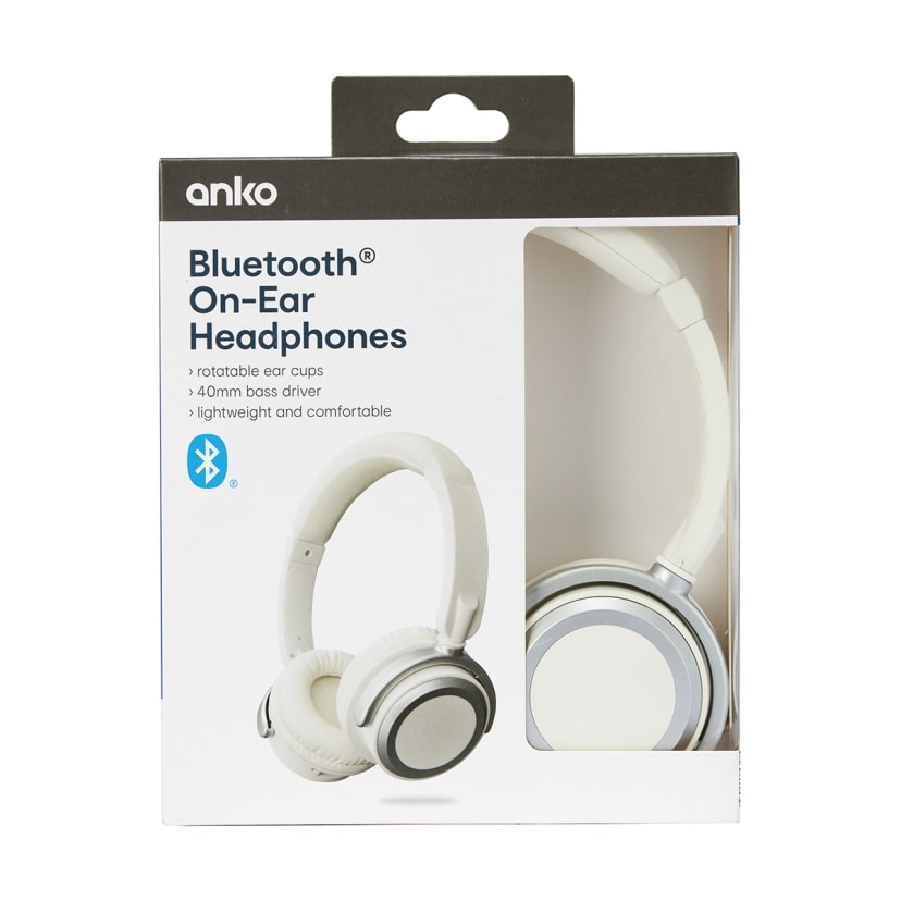 Bluetooth OnEar Headphones White Kmart