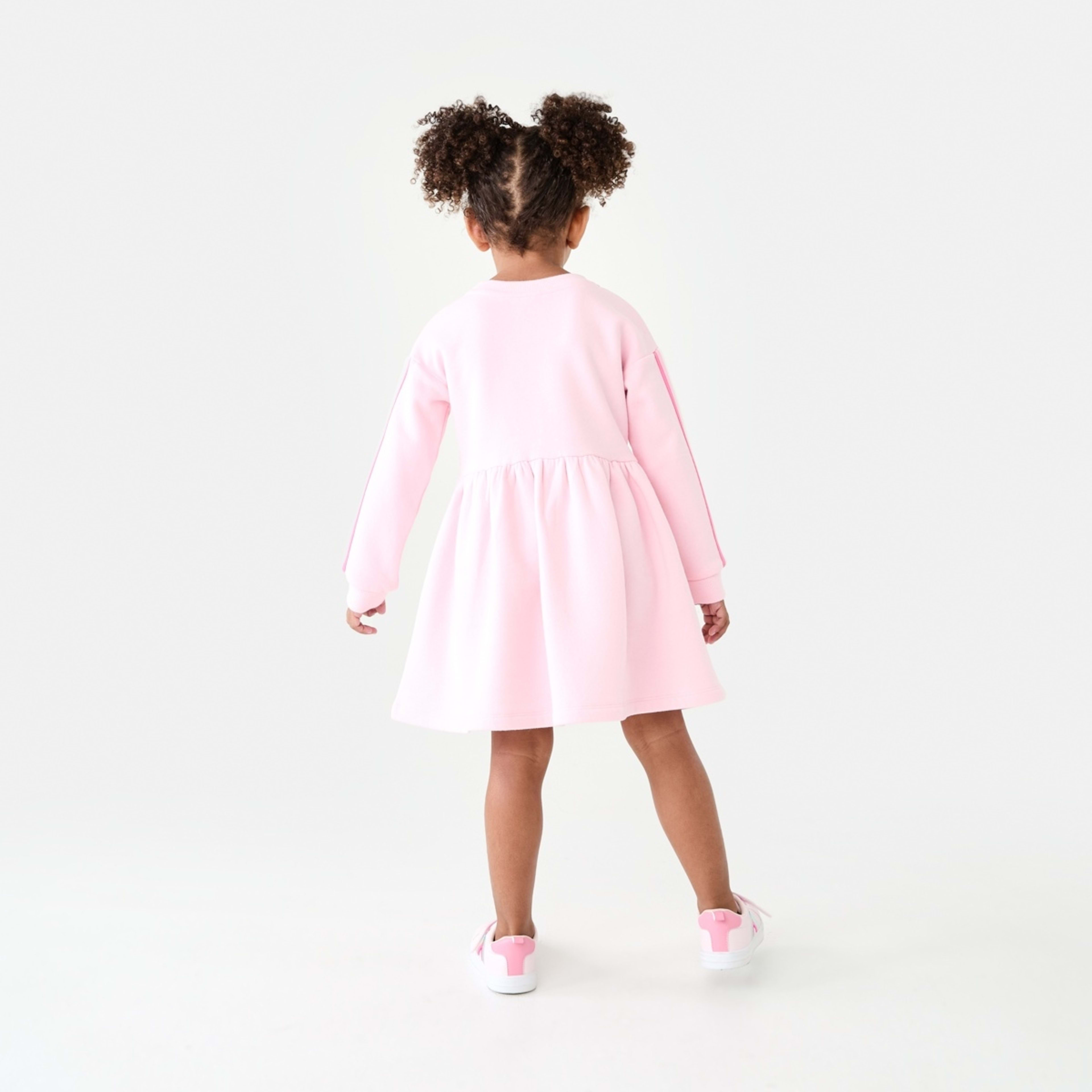 8 Taped Fleece Dress Pastel Rainbow Pearl Pink, 8 of 10