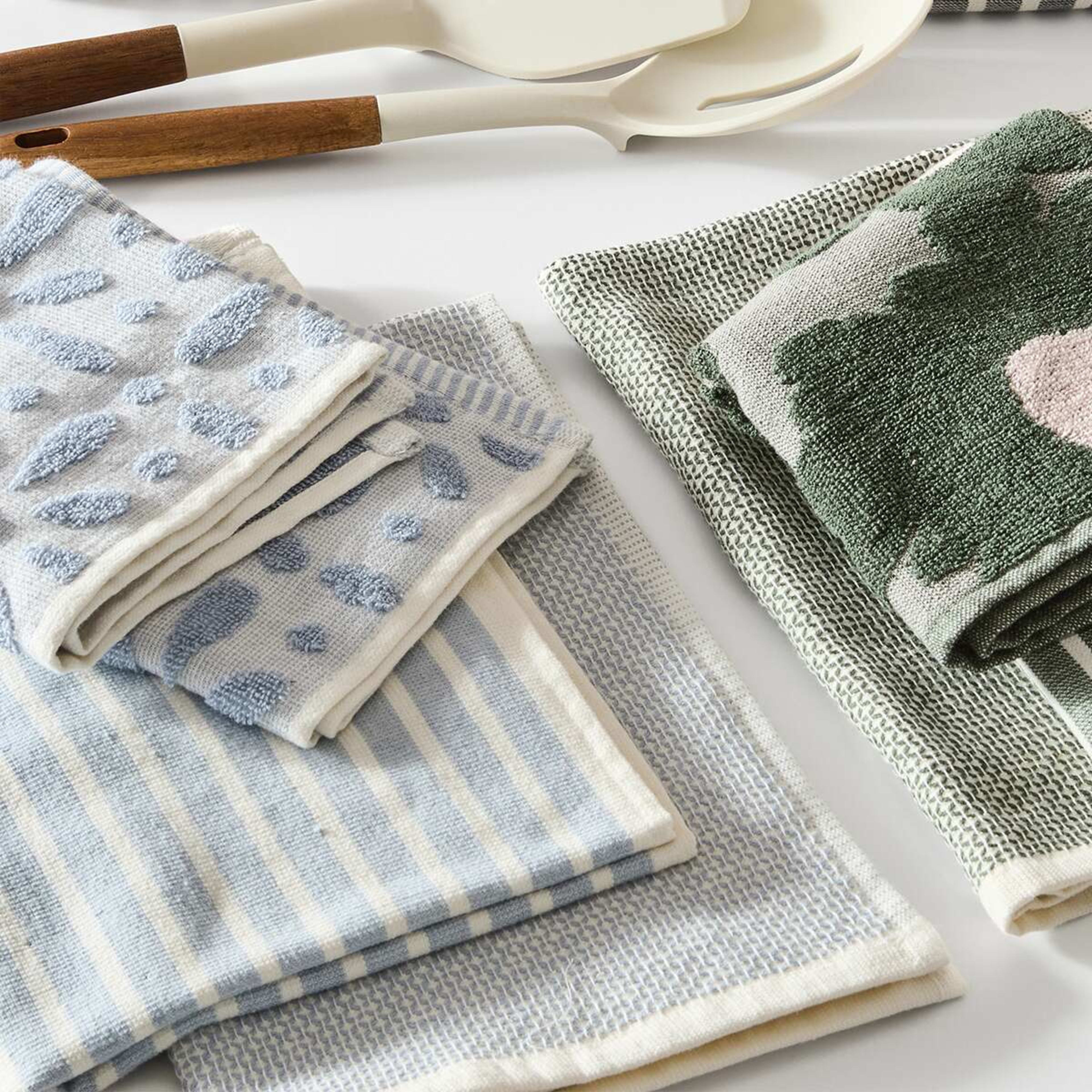 7 3 Pack Tile Blue Tea Towels, 7 of 7