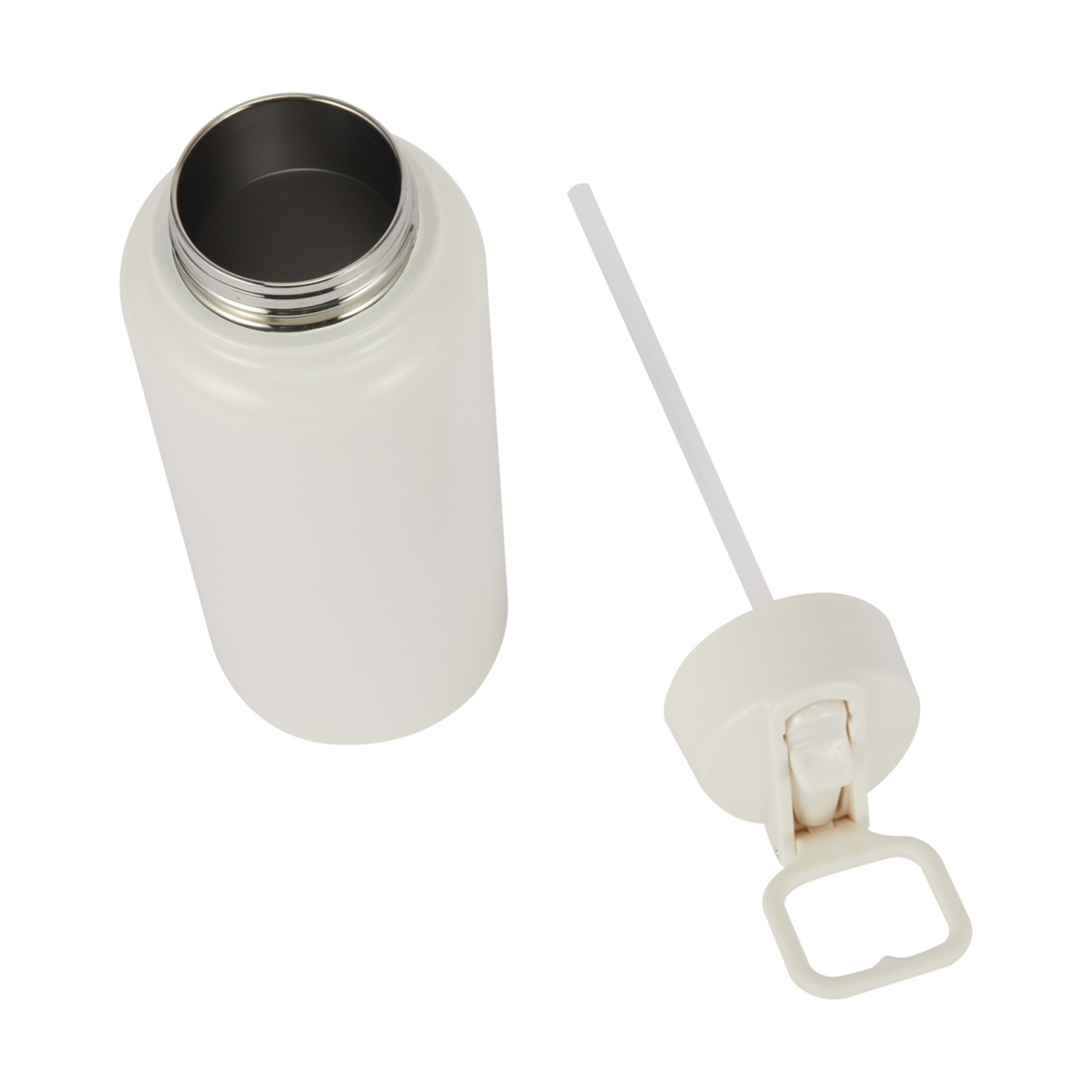 3 960ml Cream Double Wall Insulated Cylinder Drink Bottle, 3 of 4