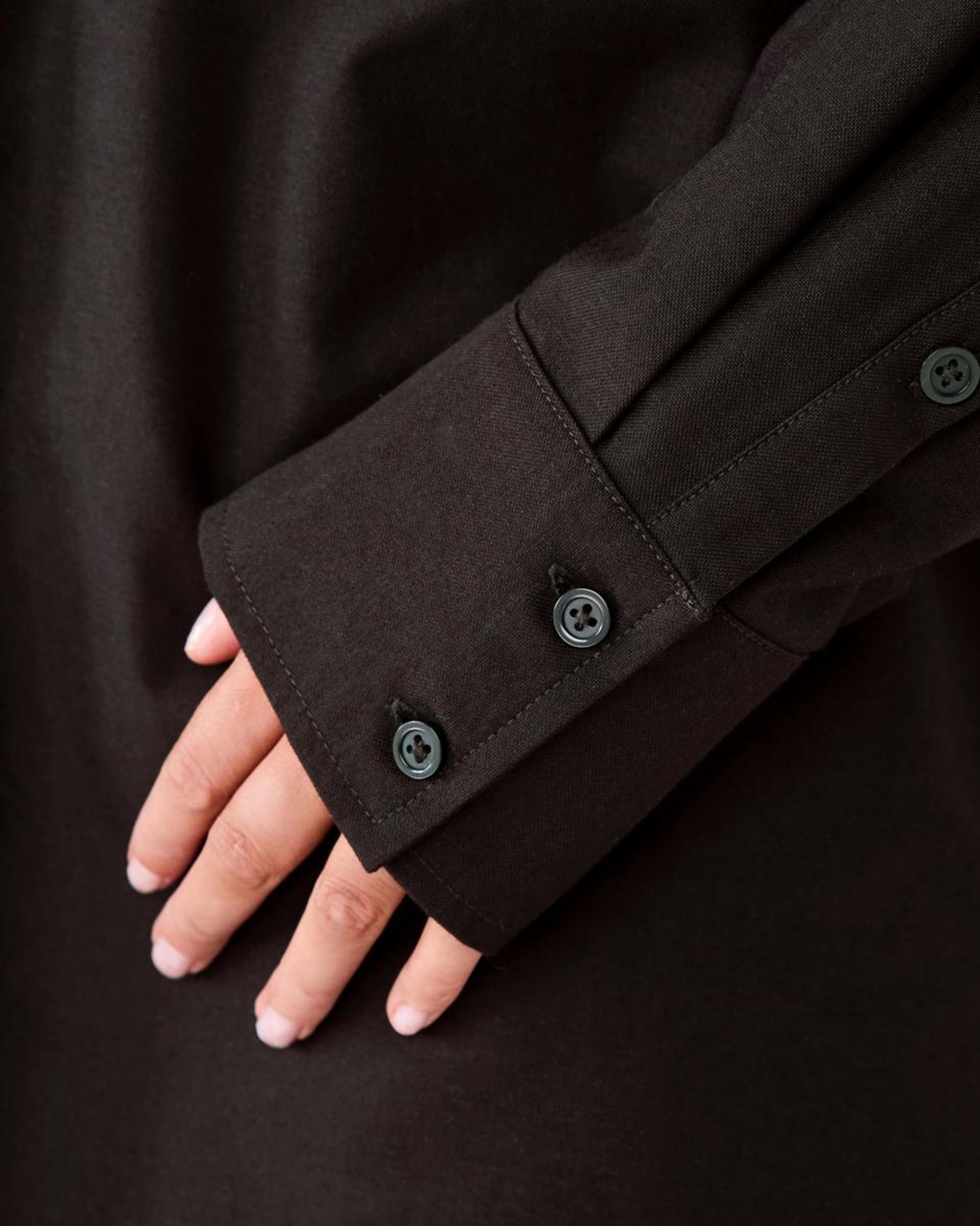 6 Long Sleeve Oxford Shirt MELTED CHOCOLATE, 6 of 6