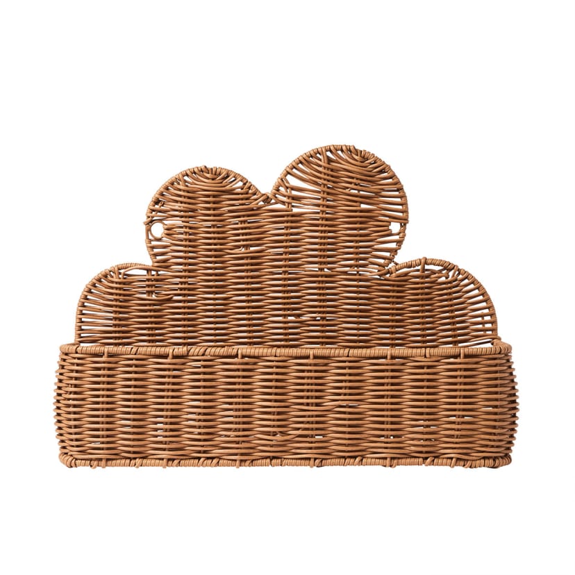 Faux Rattan Wall Storage Basket Cloud Kmart