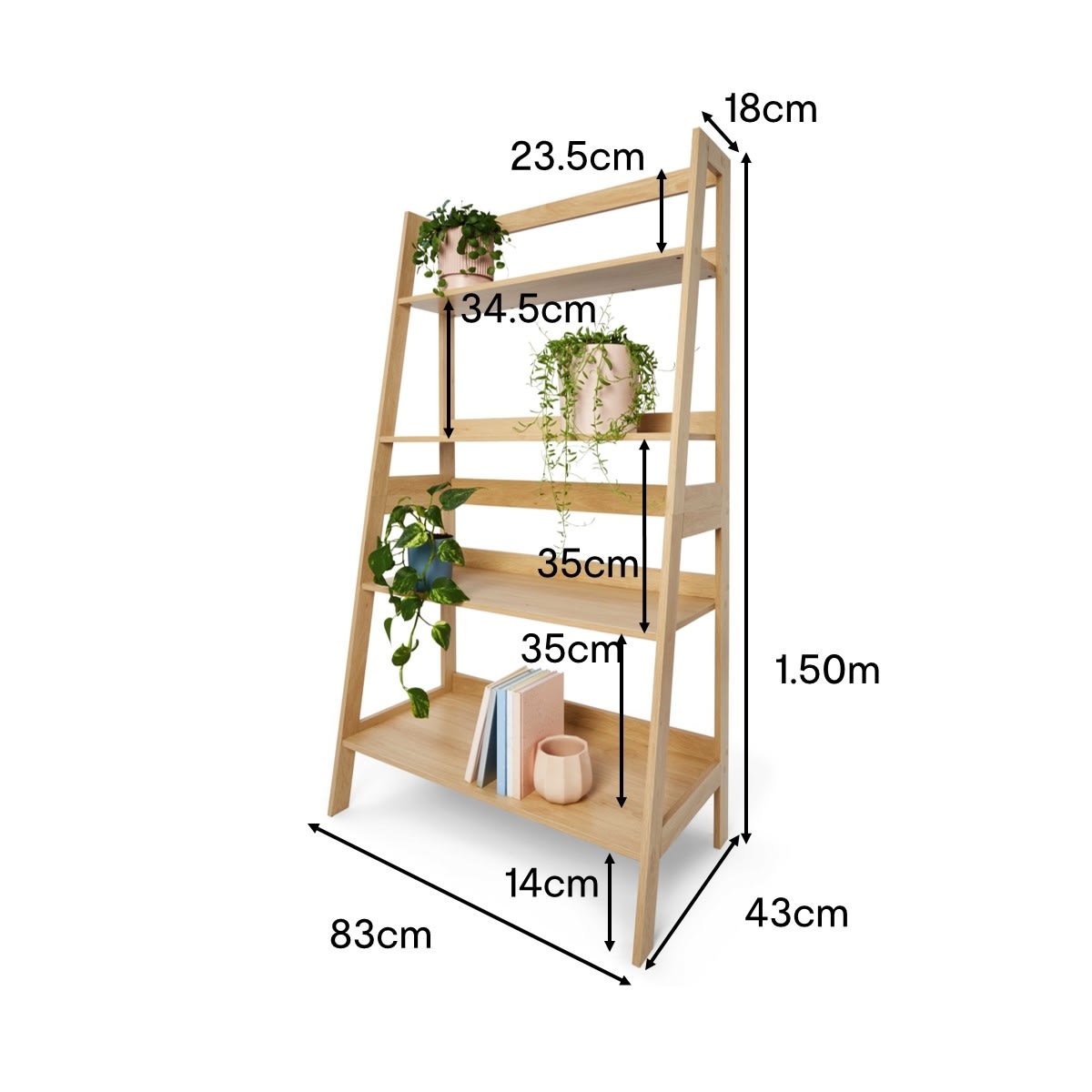 Oak Look Bookshelf Kmart