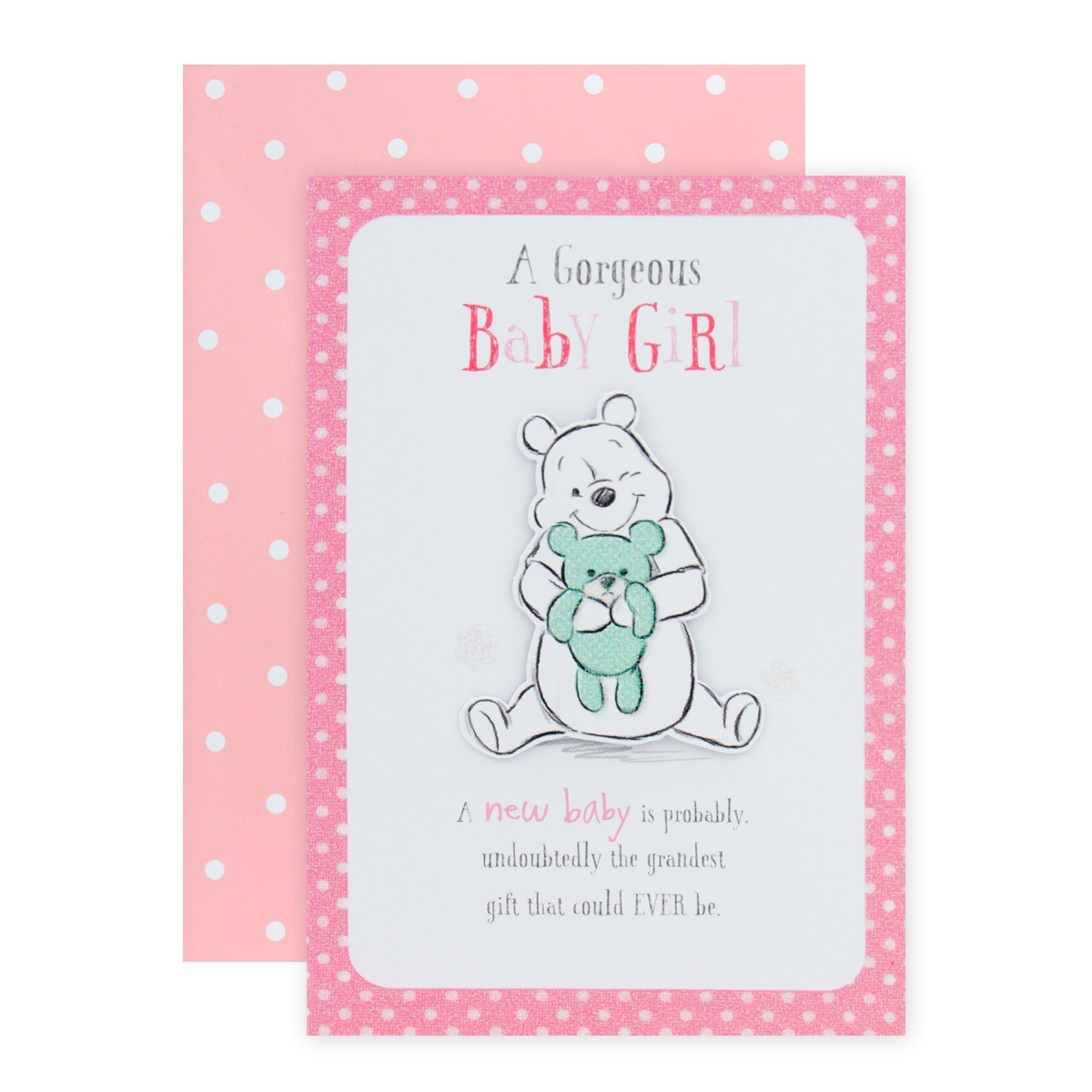 1 Connections from Hallmark Disney Baby Card for Girl - Winnie The Pooh