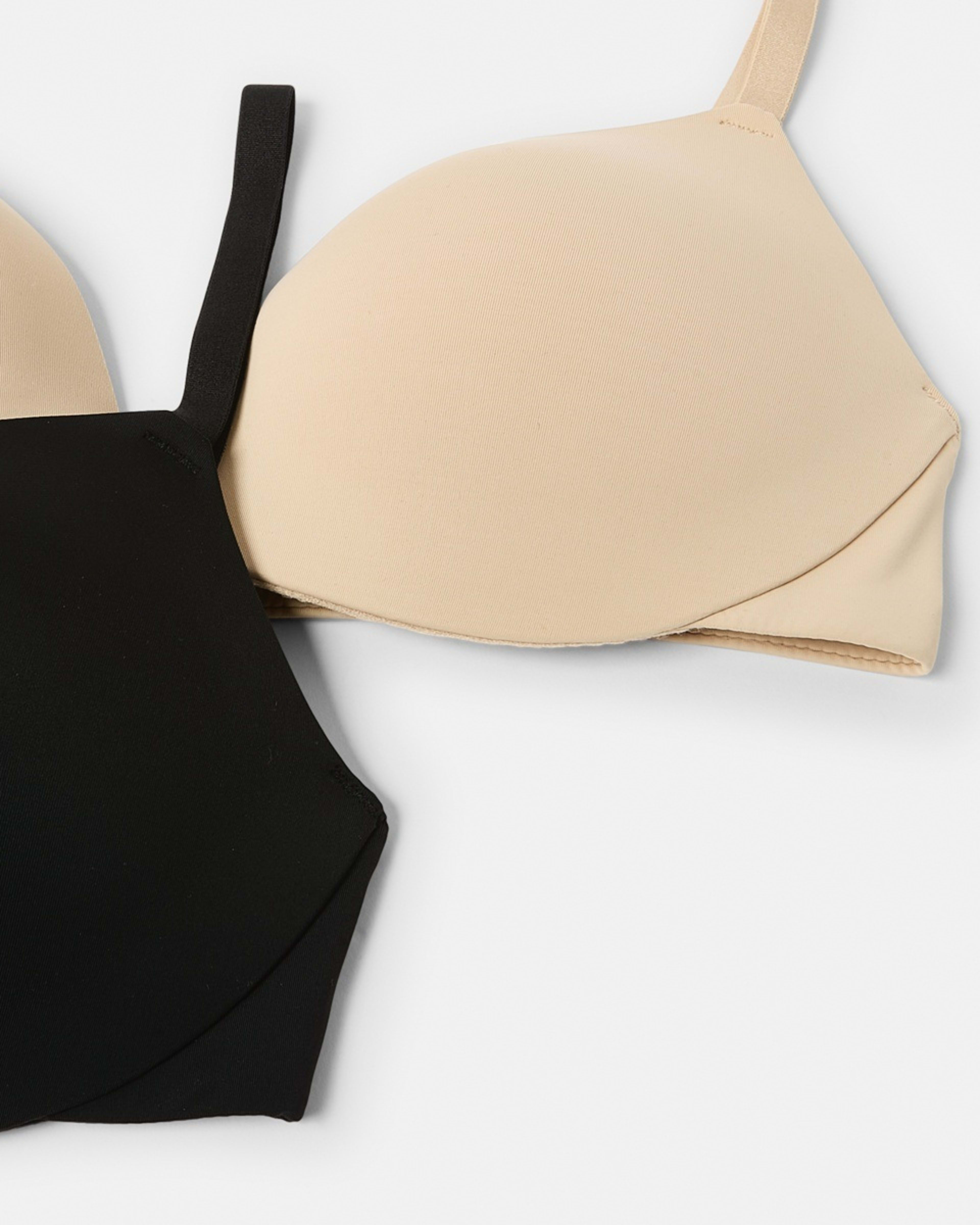 2 2 Pack Wirefree Push-Up Lift Bra BLACK, LIGHT FAWN, 2 of 9