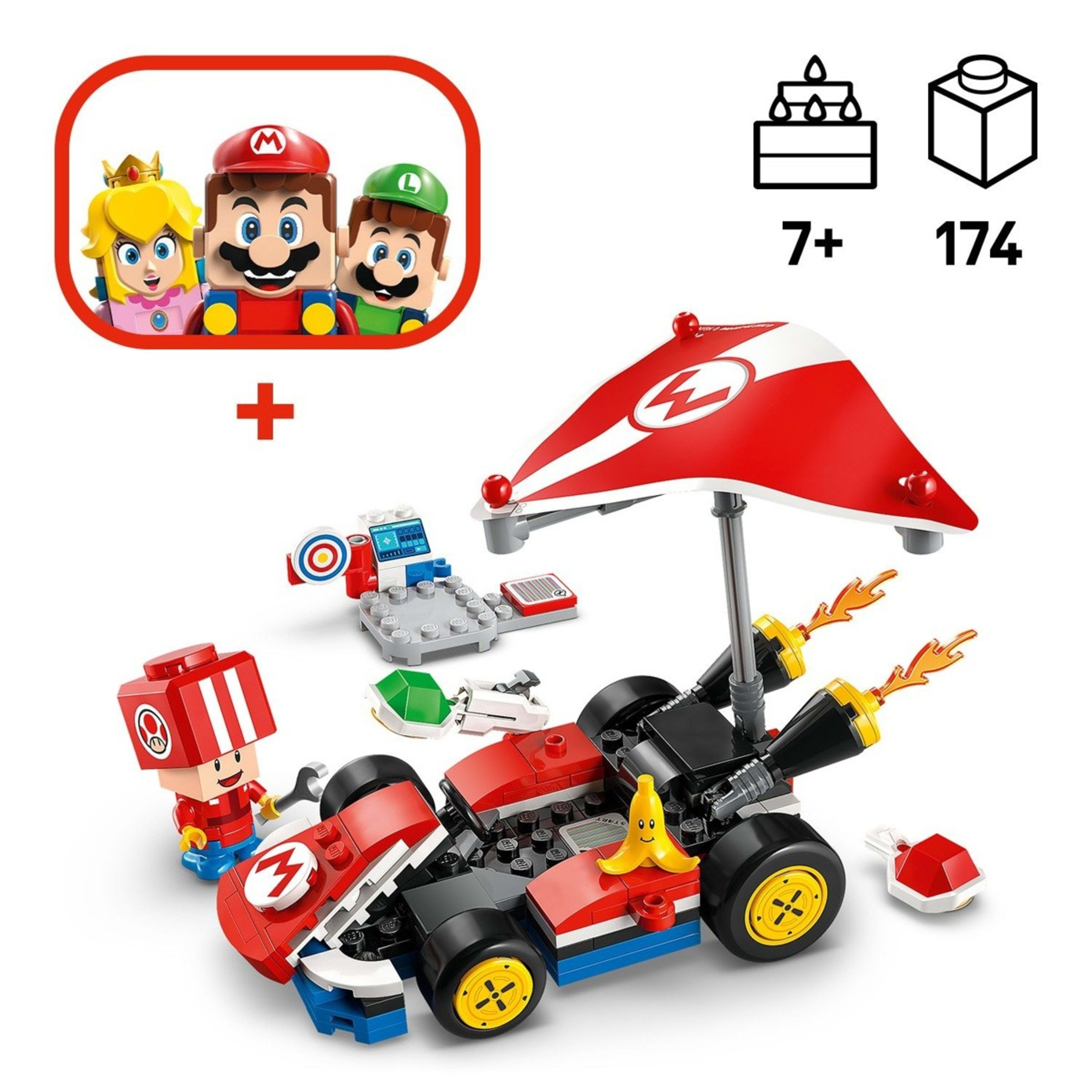 4 LEGO Super Mario: Mario Kart Standard Kart 72032, 4 of 10