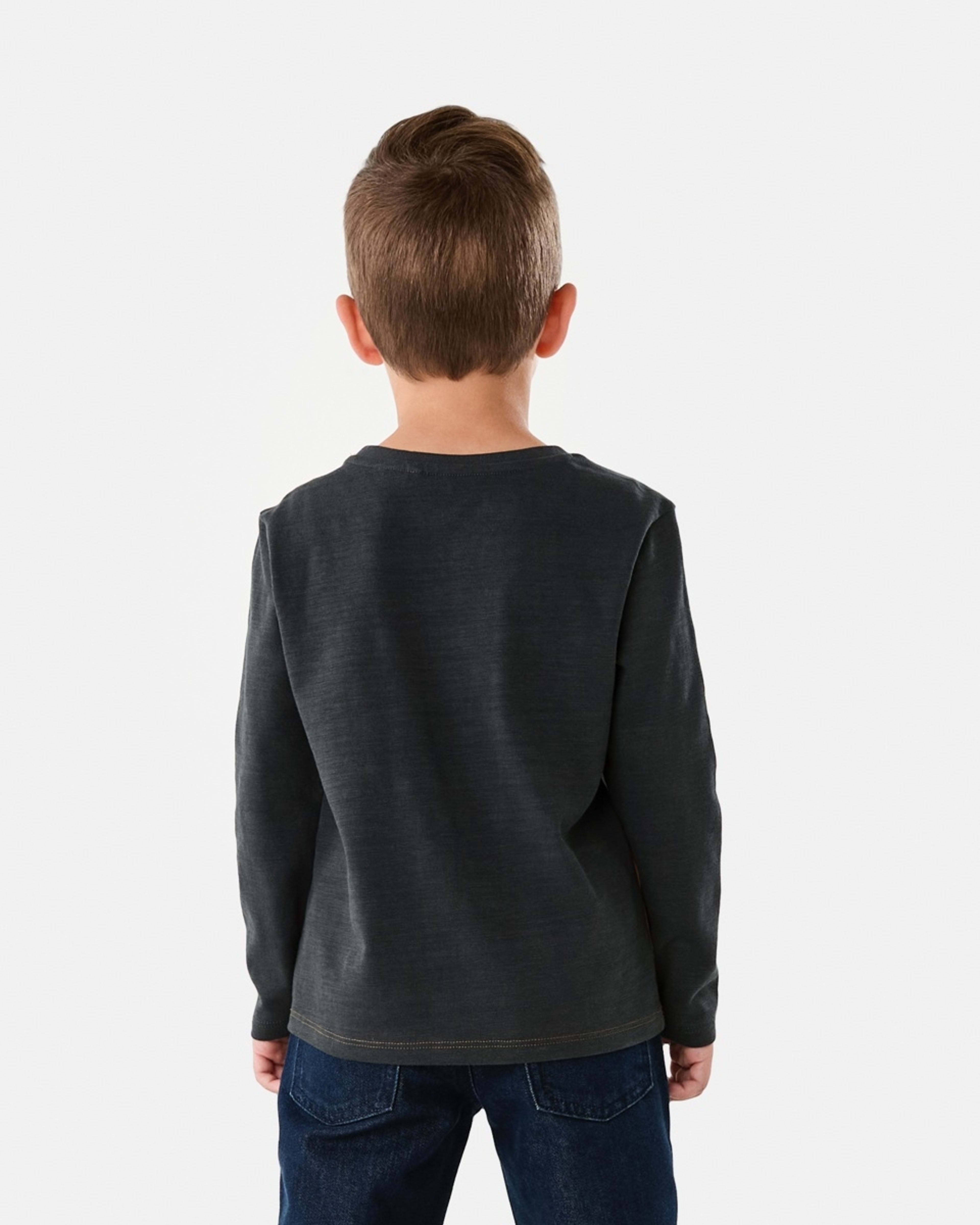 2 Long Sleeve Panel T-shirt Wood Grey, 2 of 8