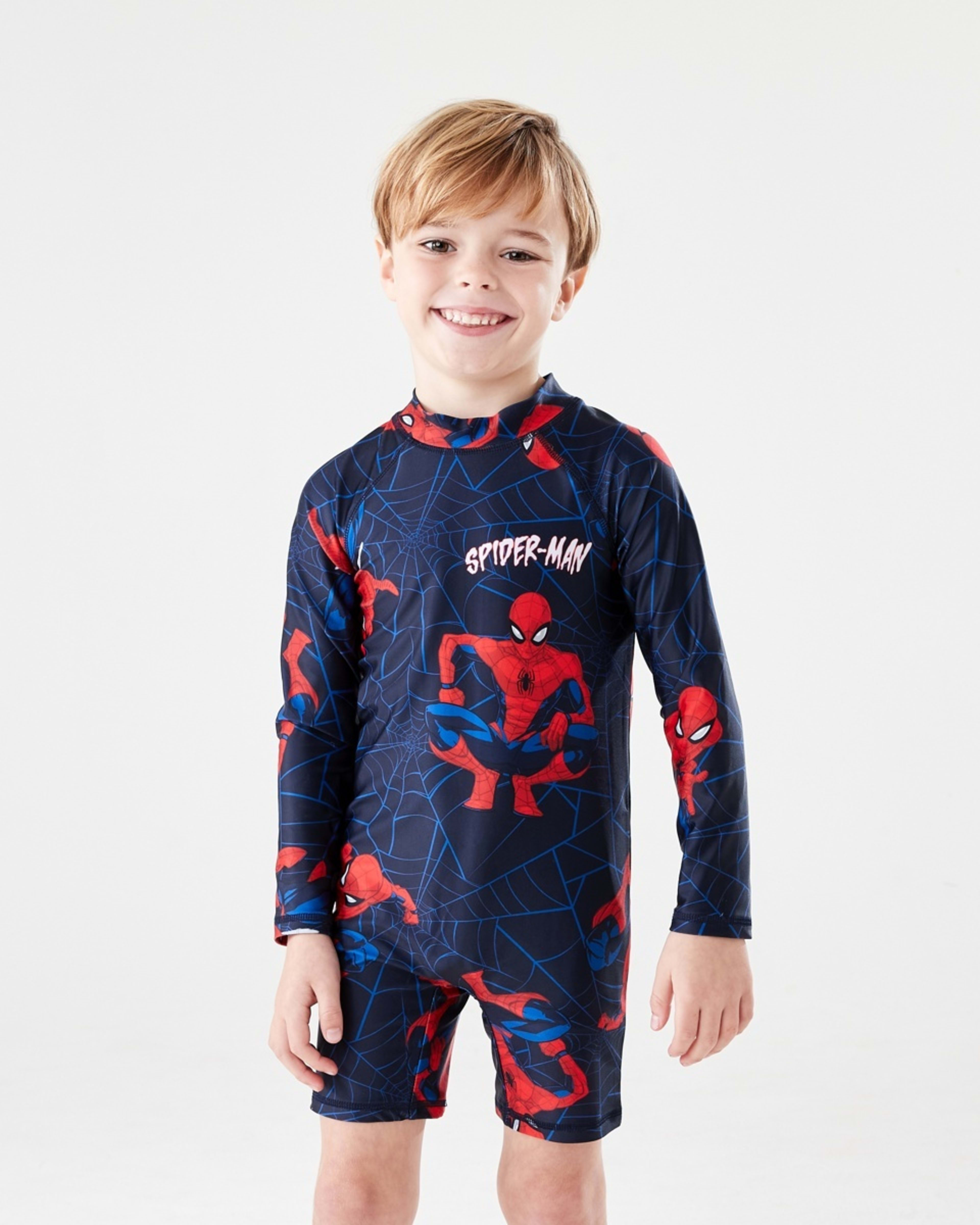 1 Spider-Man License Long Sleeve Swimsuit Spiderman, 1 of 6