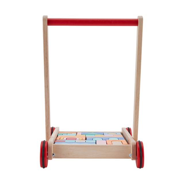 34 Piece Wooden Blocks Wagon Kmart