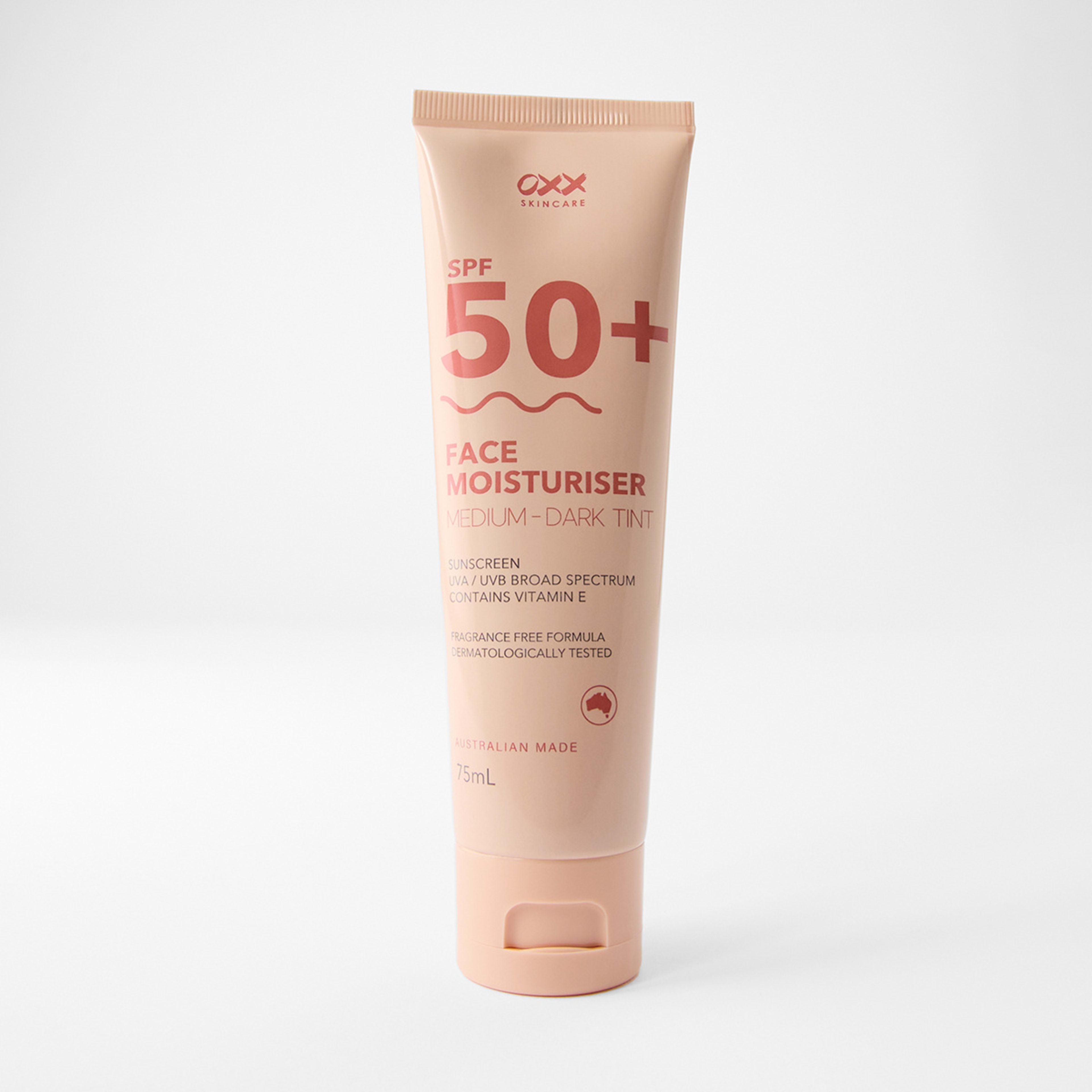 1 OXX Skincare SPF 50+ Face Moisturiser and Sunscreen 75ml - Vitamin E