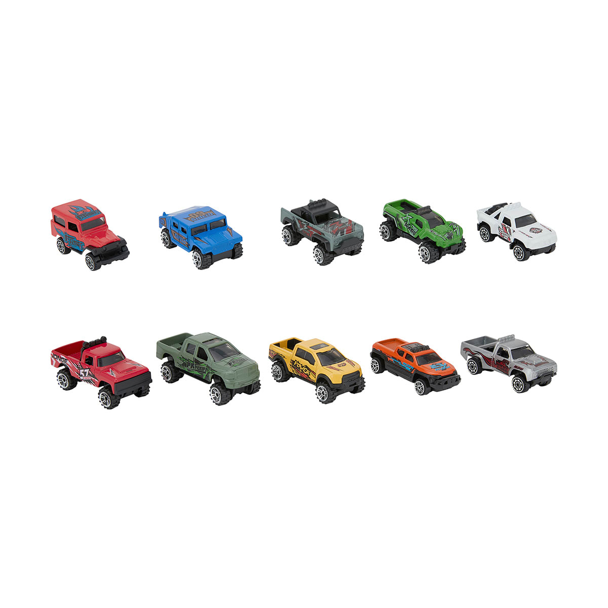 10 Pack Diecast Trucks Assorted Kmart