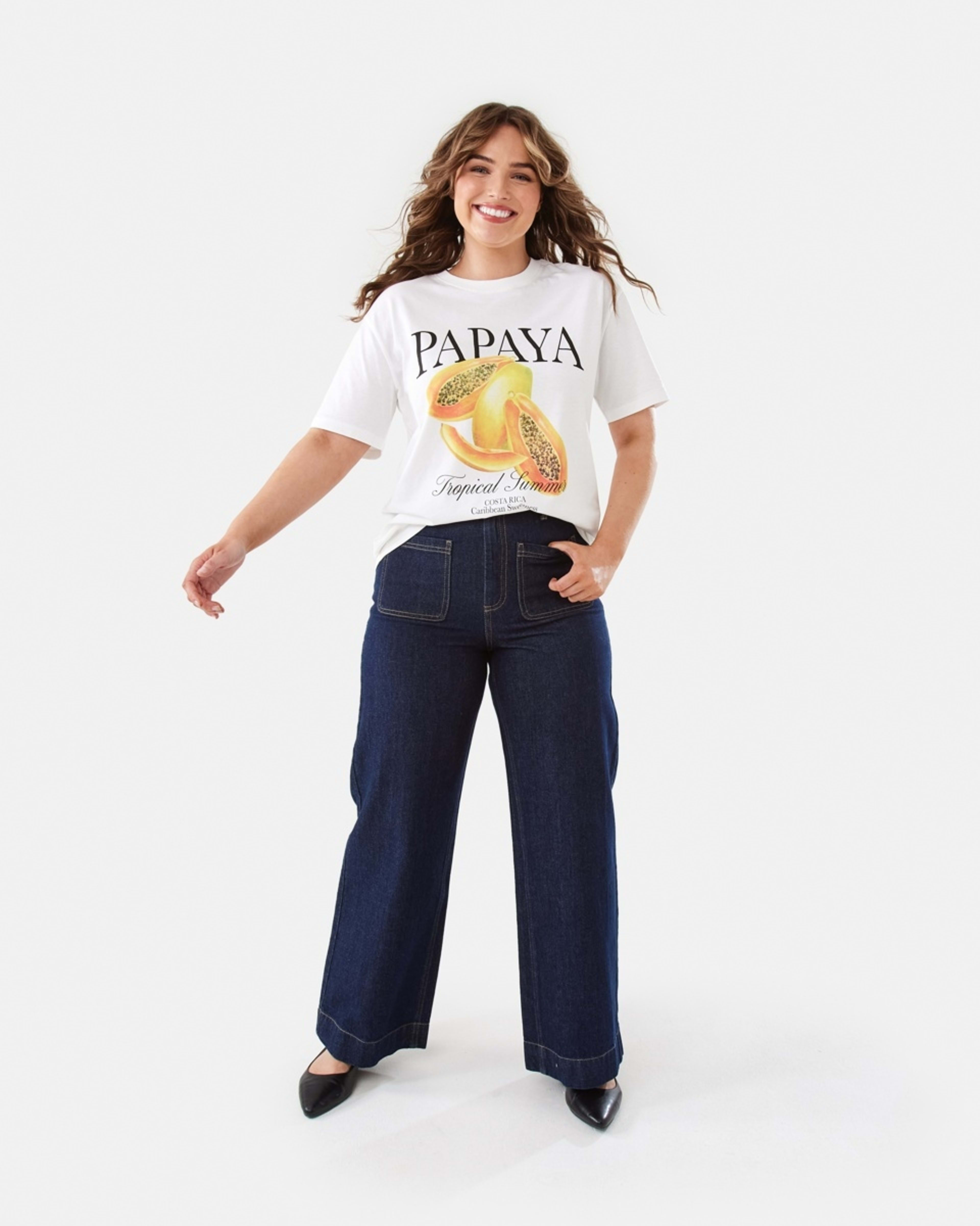 3 Short Sleeve Oversized Boyfriend T-shirt Papaya, 3 of 7