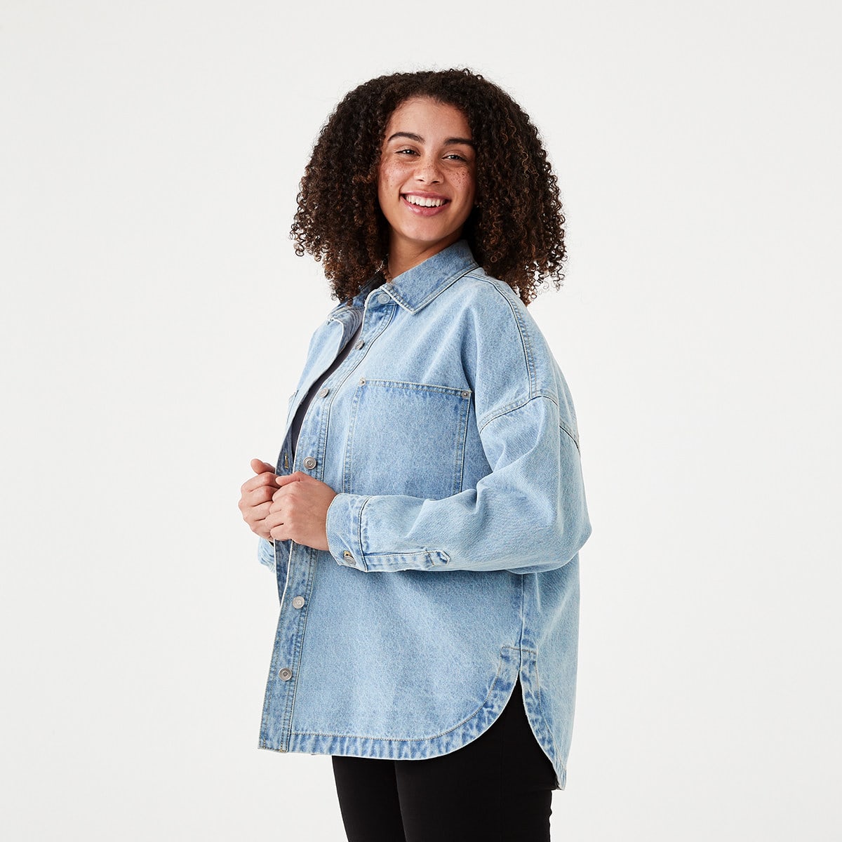 Long Sleeve Denim Shirt Kmart