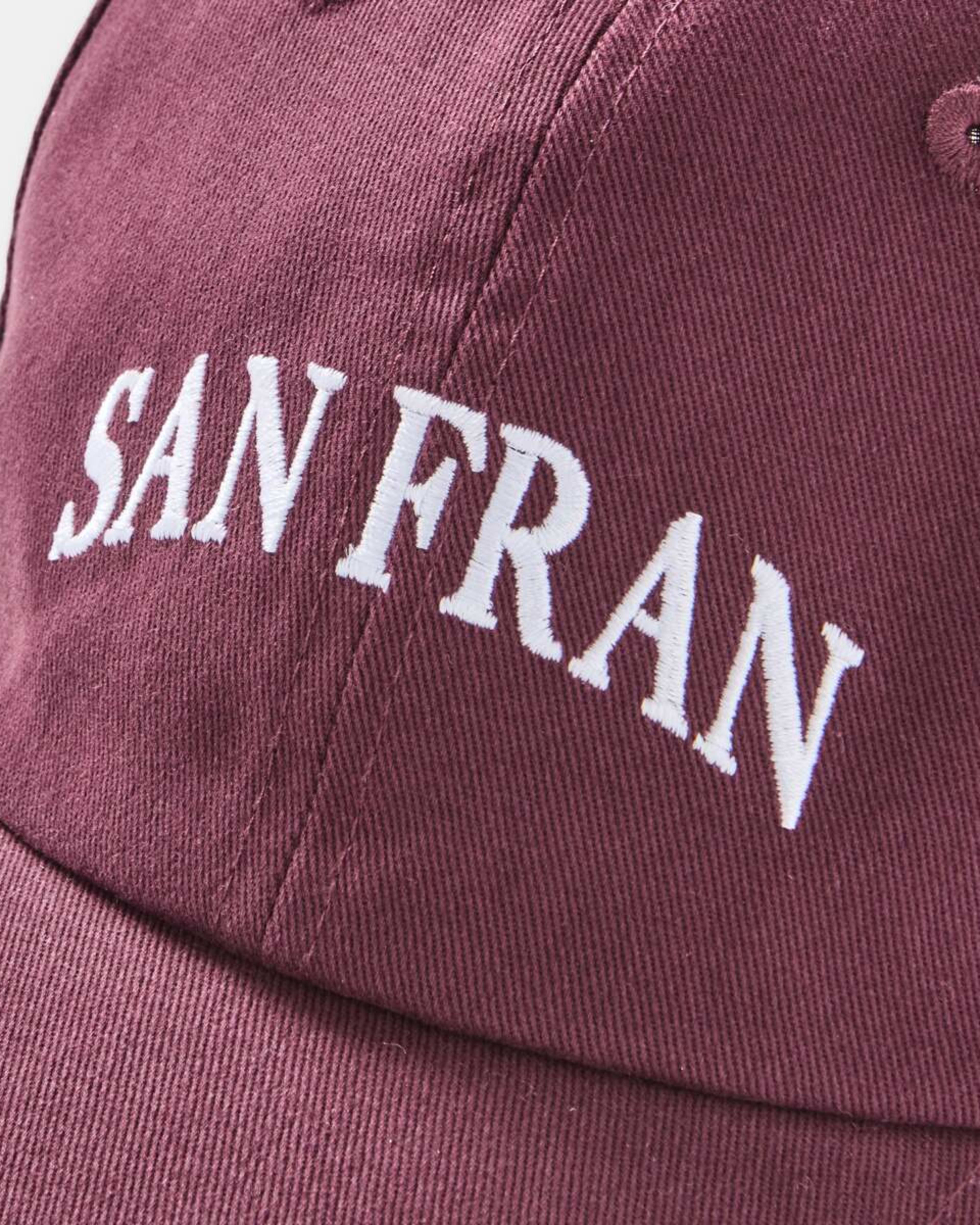 3 Slogan Cap SAN FRAN WARM MULBERRY, 3 of 7