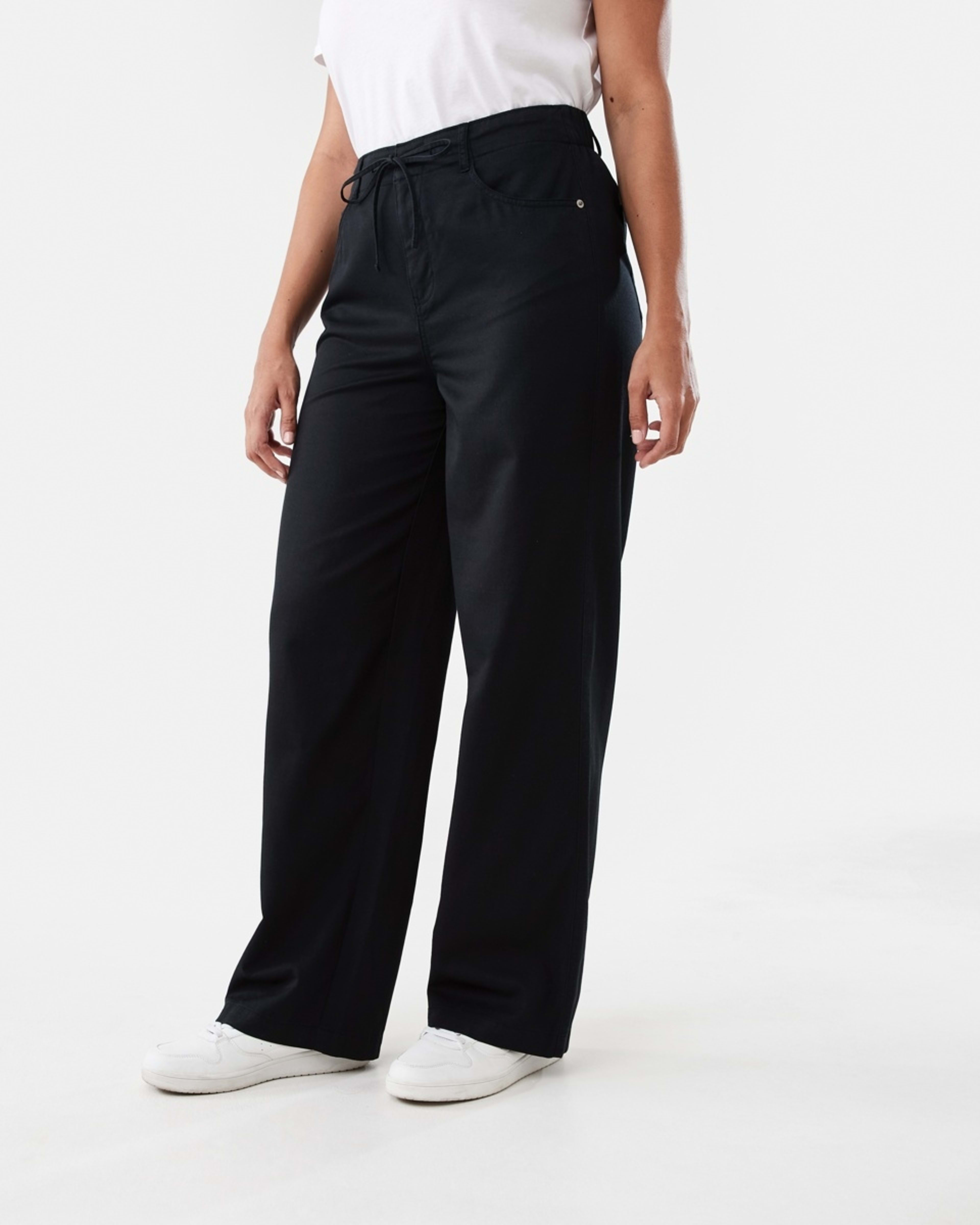 2 Tie Waist Pants Black, 2 of 5