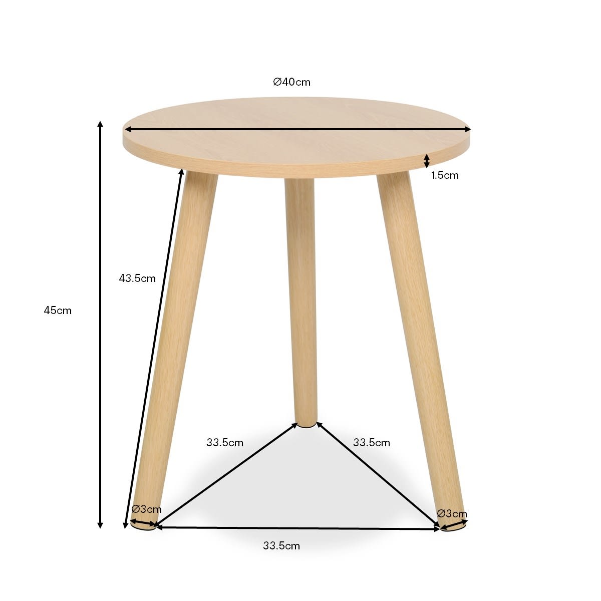 Oak Look Side Table - Kmart NZ