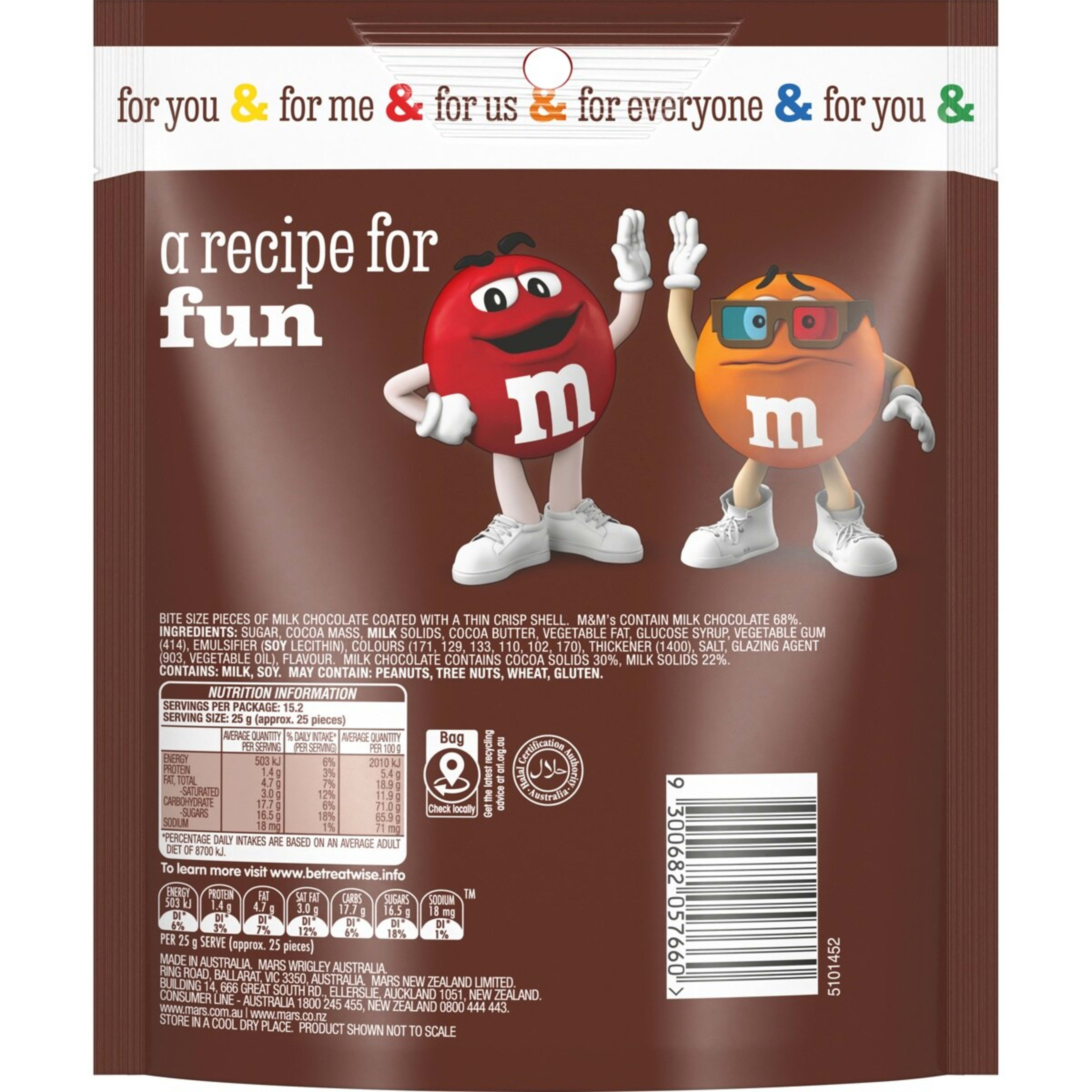 2 M&M’S Milk Chocolate Snack & Share Bag 380g, 2 of 7