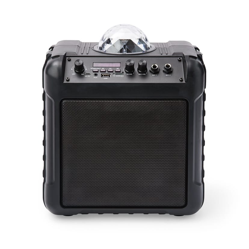 Karaoke Party Speaker with LED and 2 Microphones Kmart