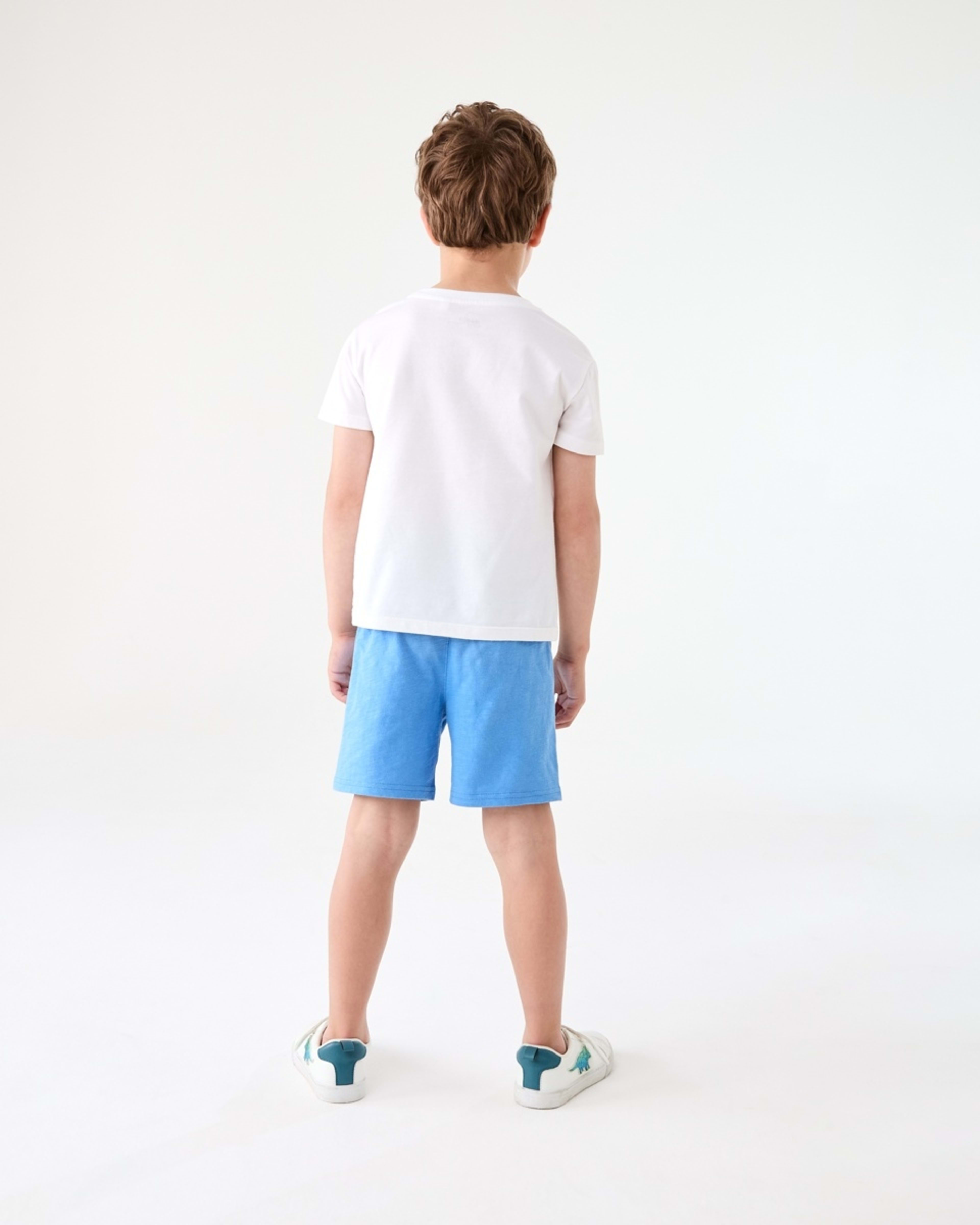 5 Cotton Knit Shorts SILVER LAKE BLUE, 5 of 5