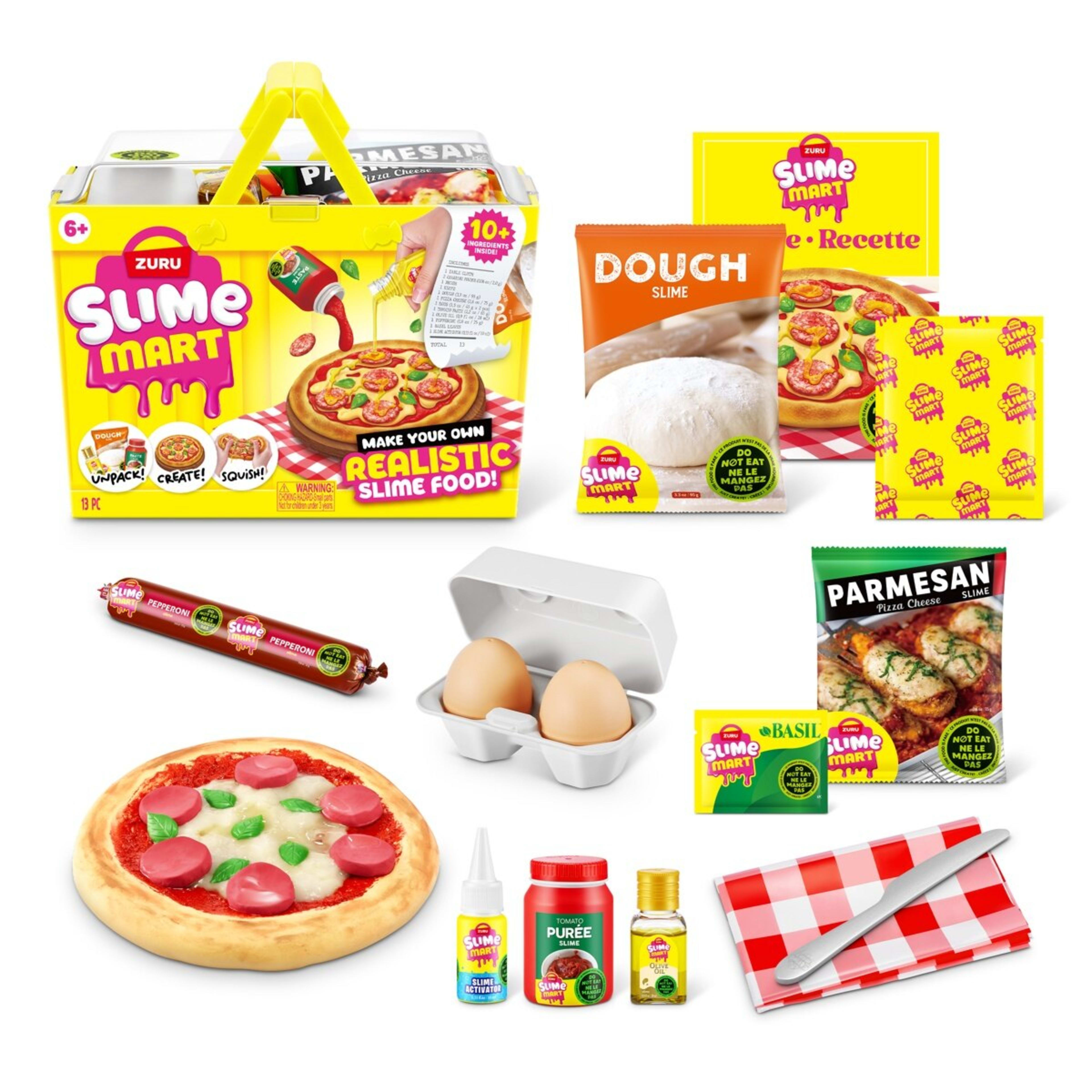2 13 Piece Zuru Slime Mart Make Your Own Realistic Slime Food Playset - Pizza, 2 of 8