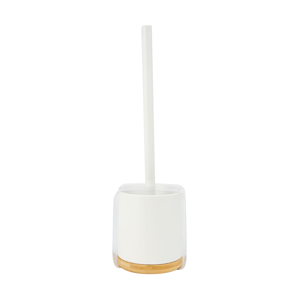 White and Bamboo Toilet Brush Kmart