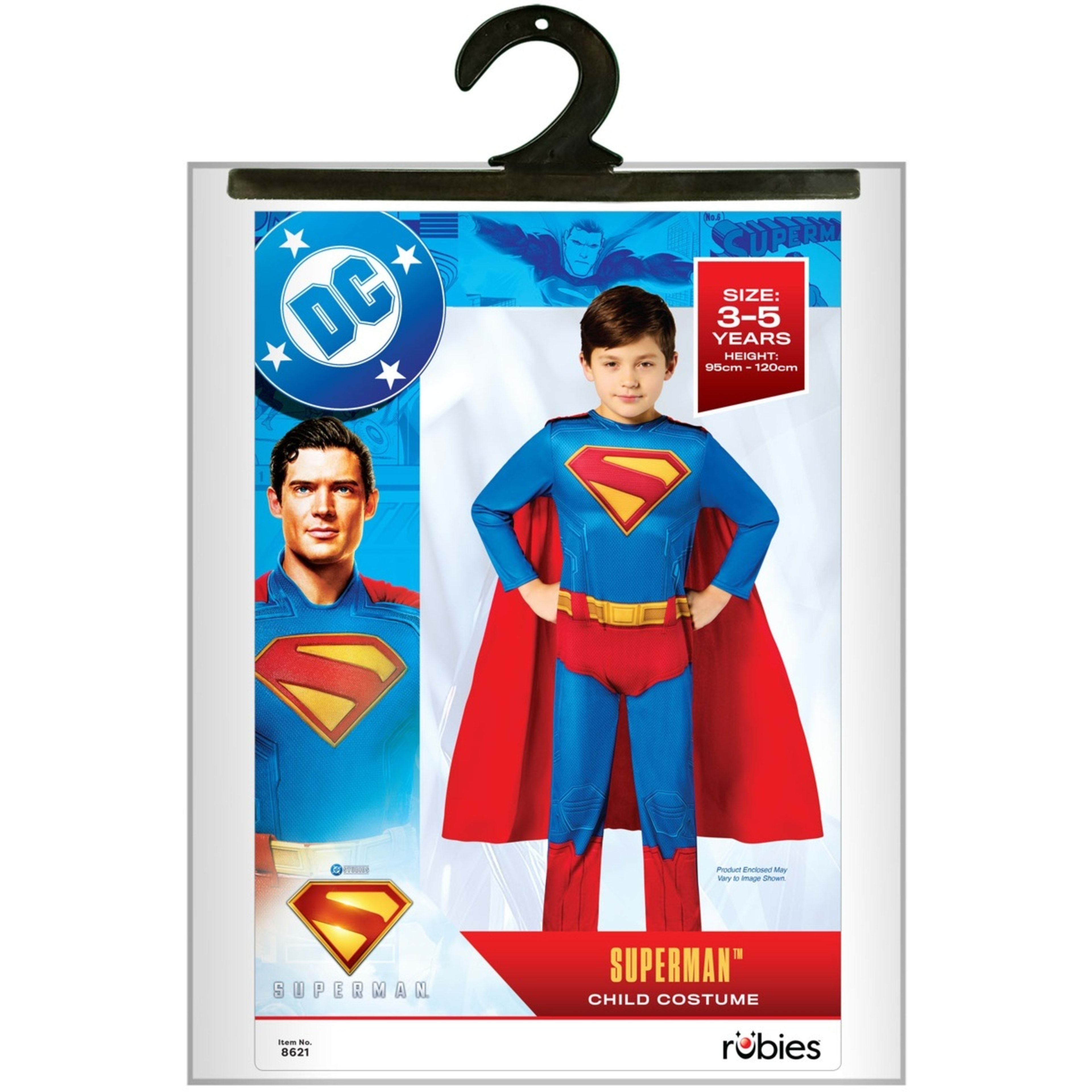 1 DC Studios Superman Child Costume - Ages 3-5, 1 of 2