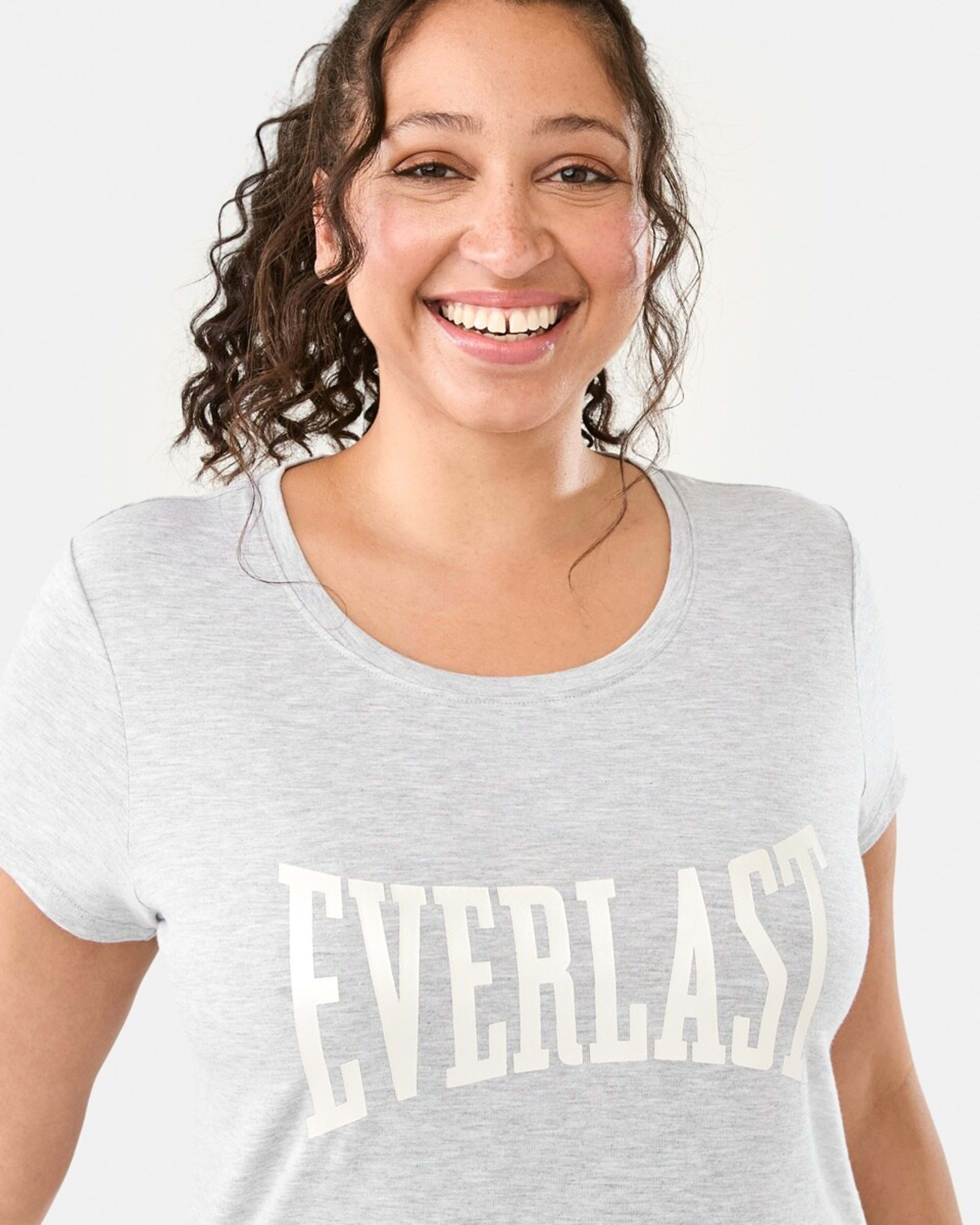 4 Everlast Womens Scoop Neck T-shirt Everlast Dogbone Grey Marle, 4 of 6