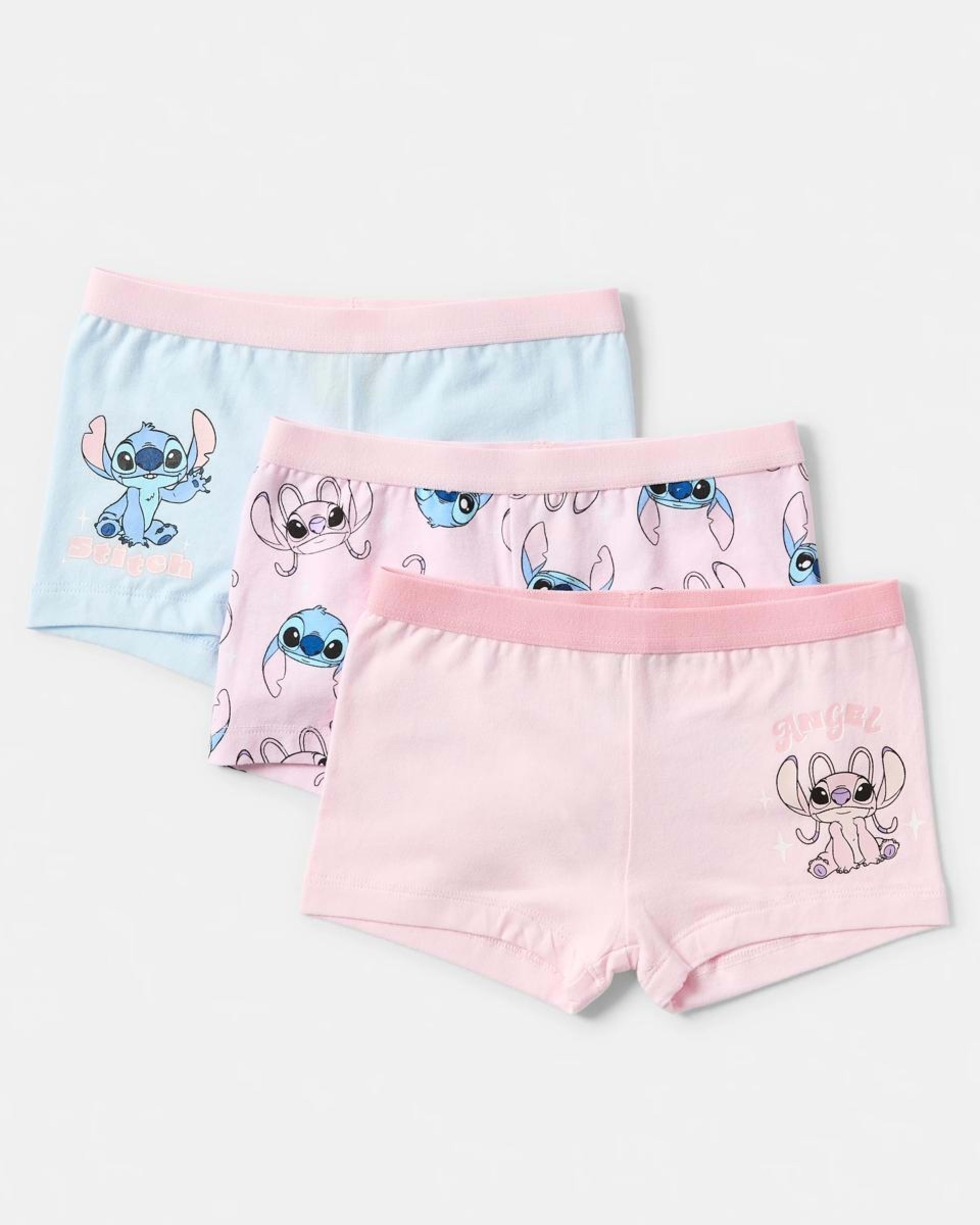 1 3 Pack Disney Lilo & Stitch License Shorties PINK STITCH, 1 of 5