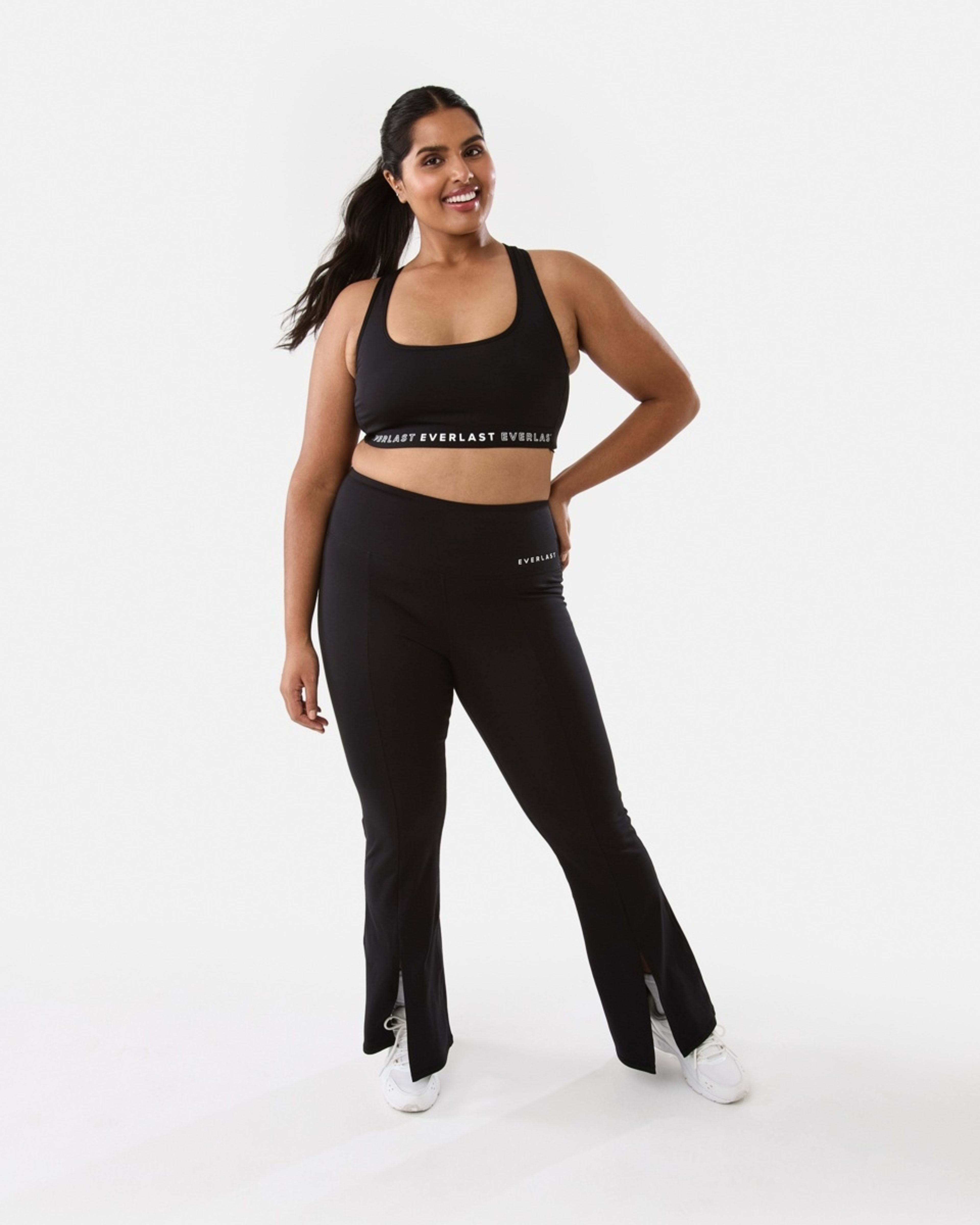 4 Everlast Womens Kick Flare Leggings EL SIMPLE LOGO WHITE, 4 of 9