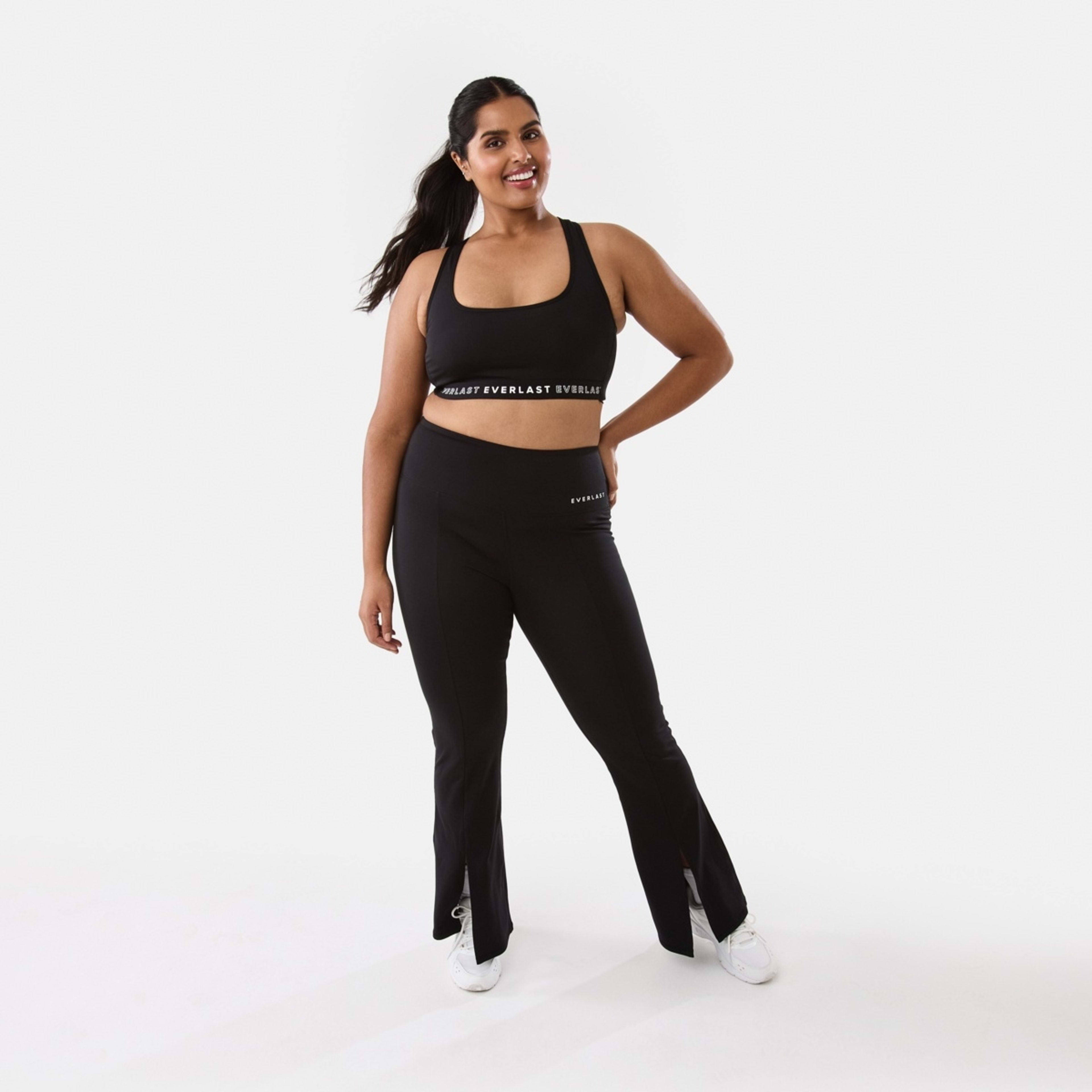 4 Everlast Womens Kick Flare Leggings El Simple Logo White, 4 of 9