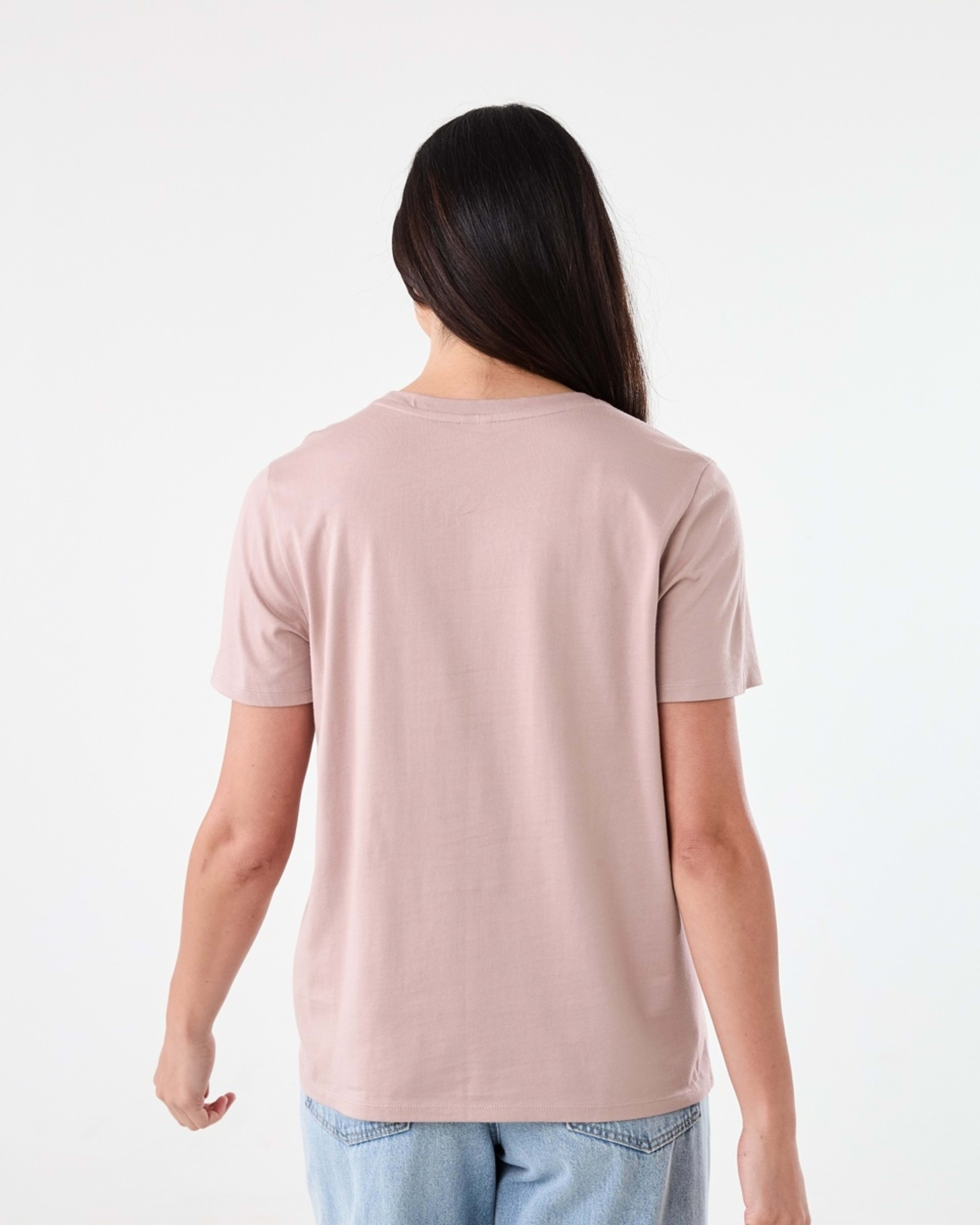 3 Short Sleeve Australian Cotton T-shirt MODEST PINK, 3 of 5