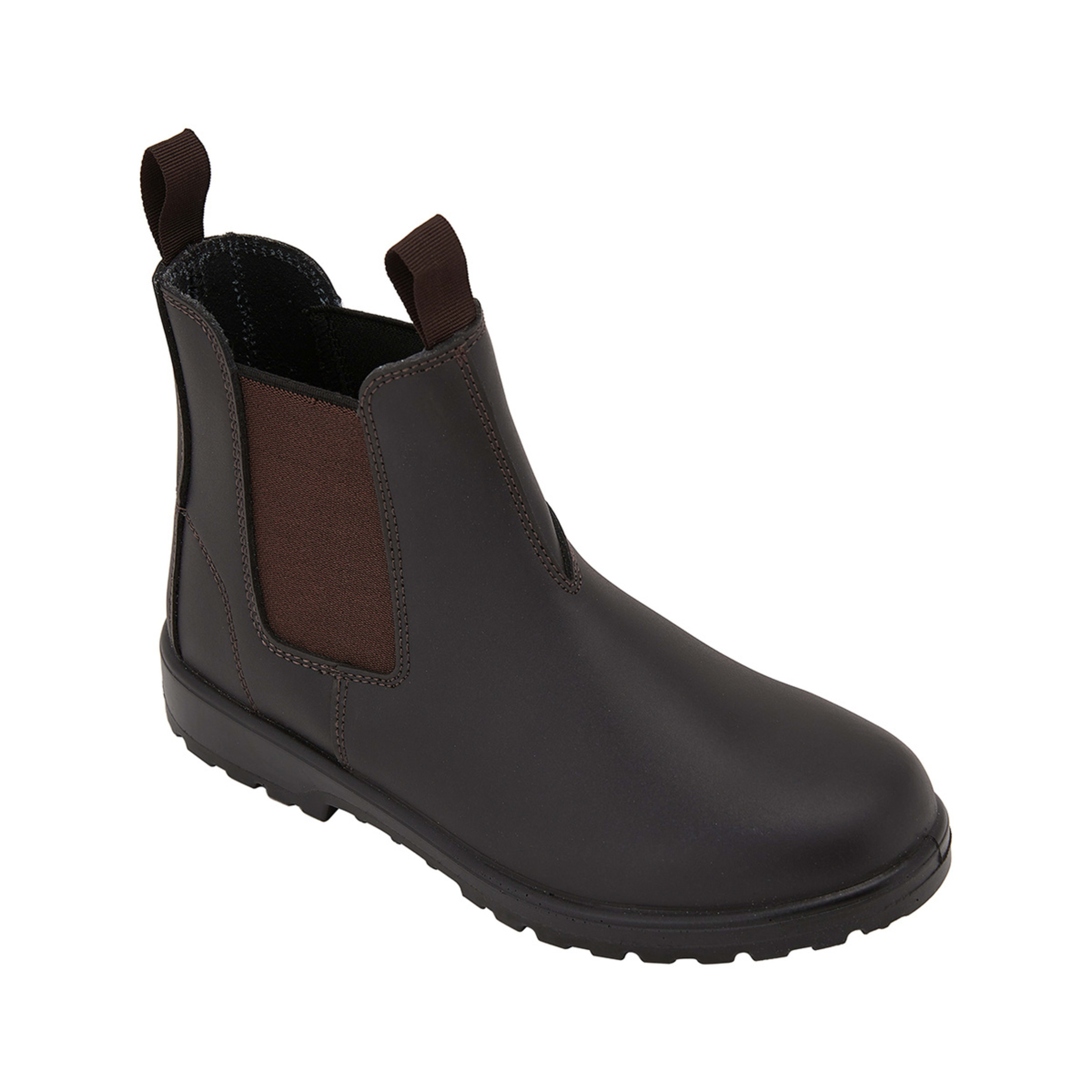 1 Slip On Utility Chelsea Boots Rich Brown, 1 of 5