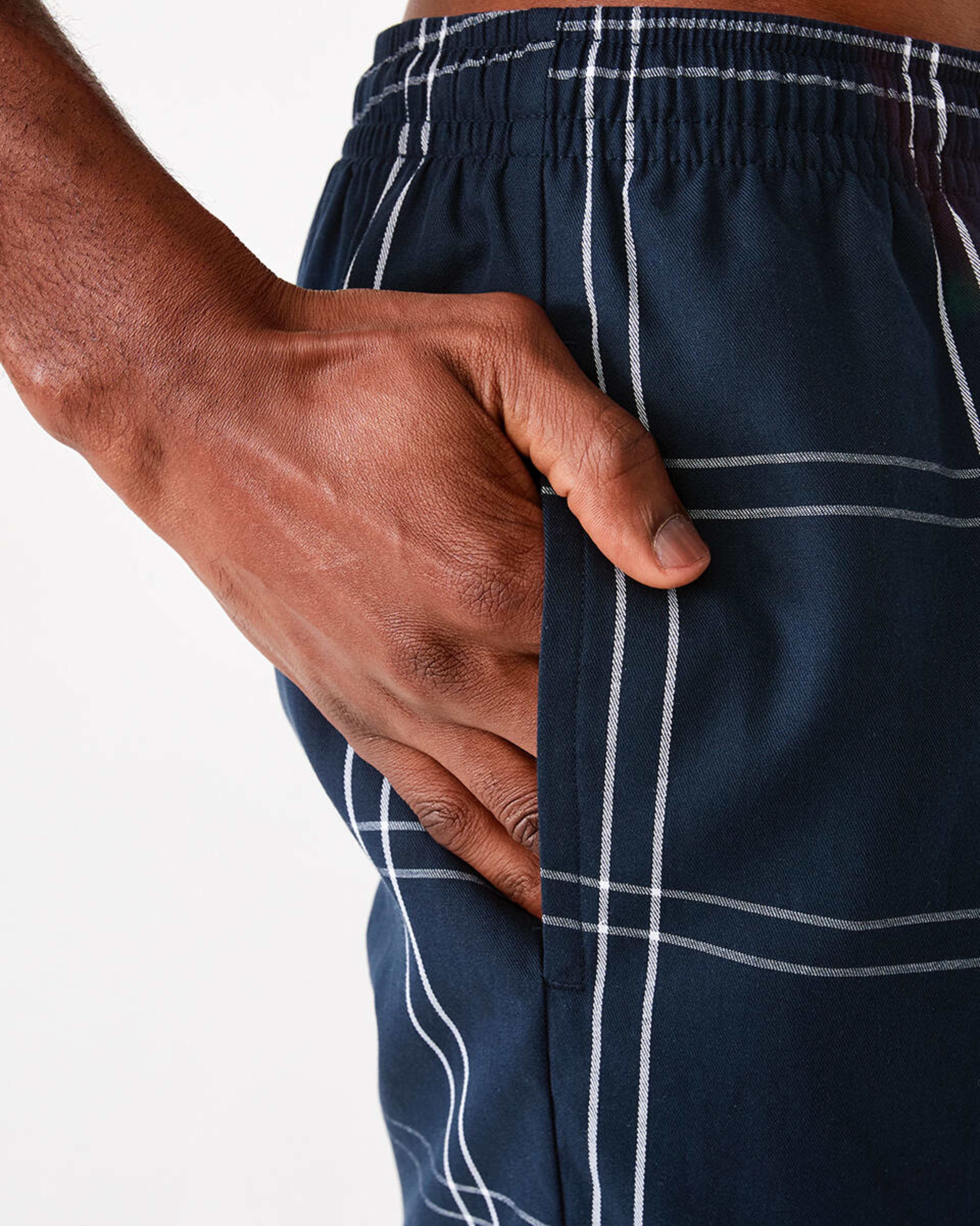6 Woven Check Shorts Navy Pane, 6 of 7