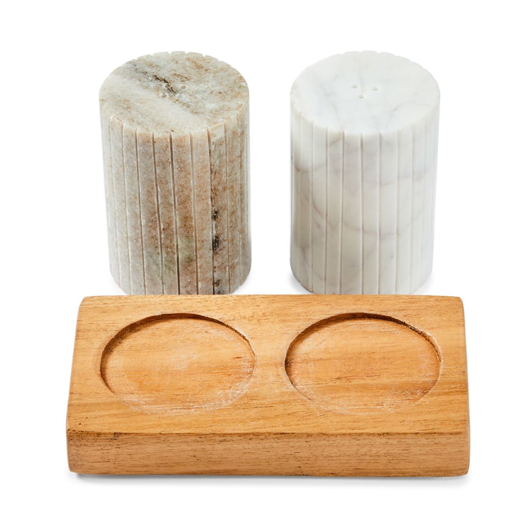 Marble Salt and Pepper Shaker Set Kmart