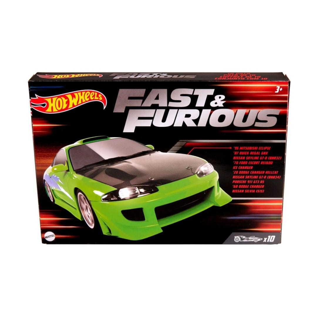 10 Pack Hot Wheels Fast & Furious Cars Set Kmart