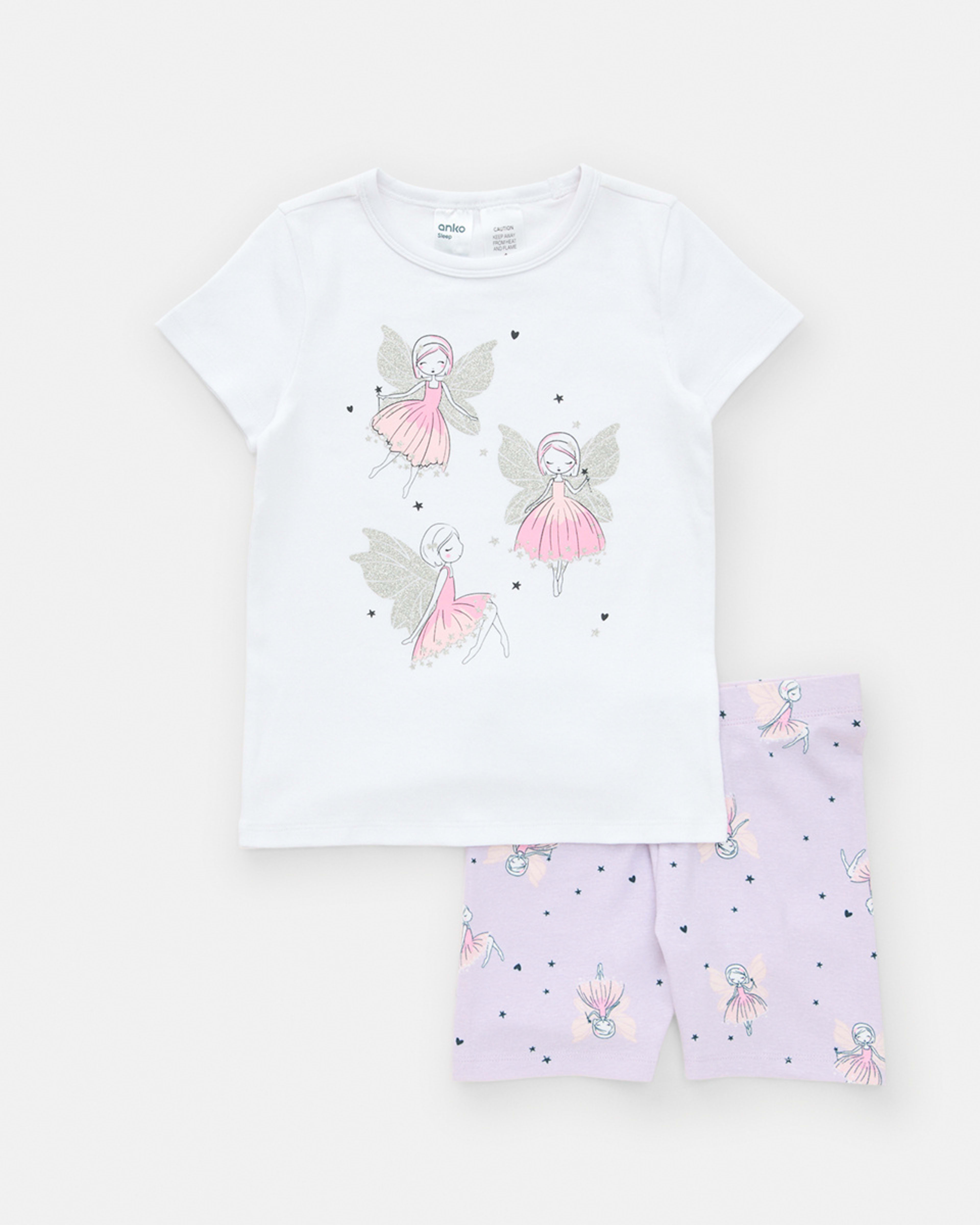 7 Short Sleeve Skinny Rib Knit Pyjama Set Fairieswte, 7 of 10