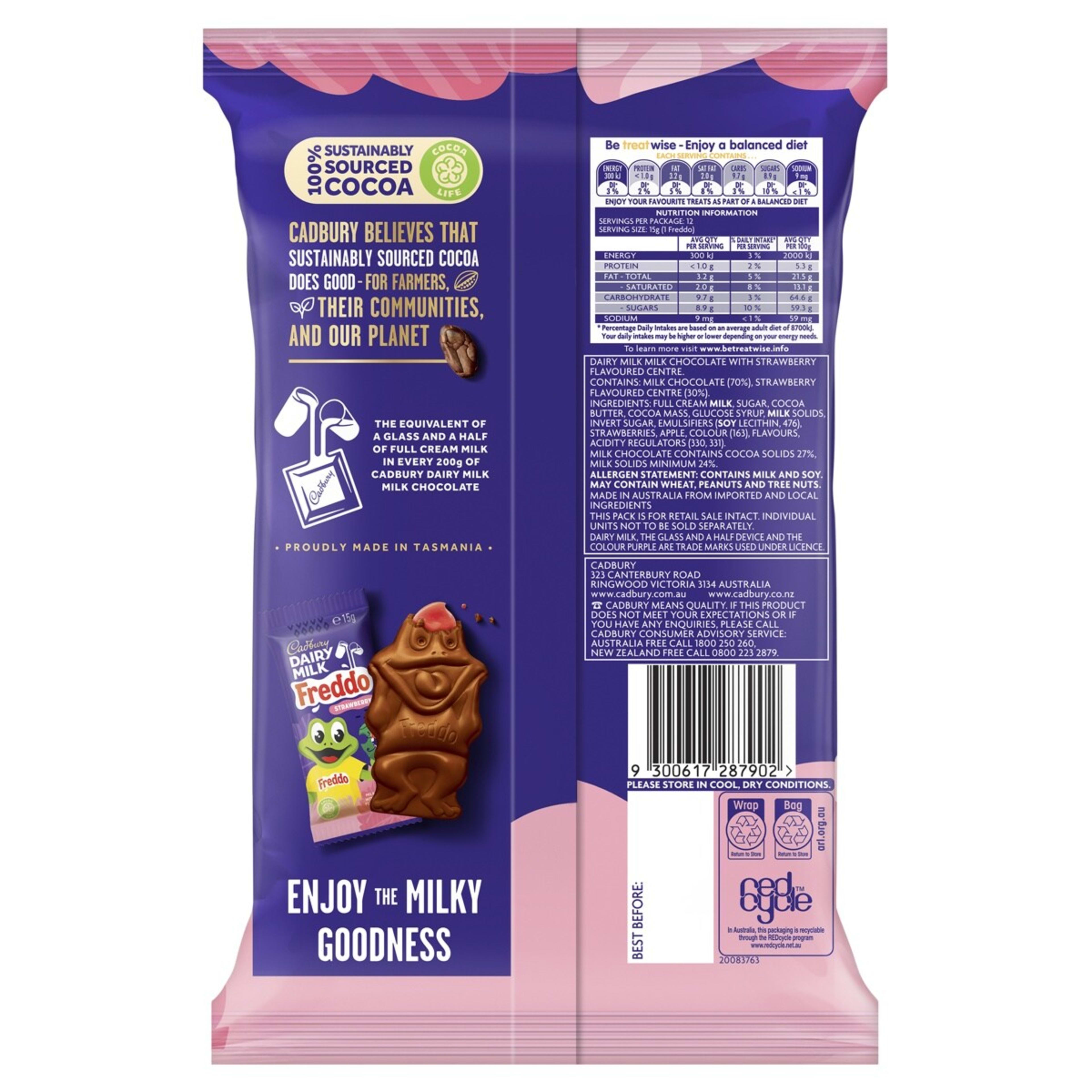 2 12 Piece Cadbury Dairy Milk Freddo Strawberry 180g, 2 of 2
