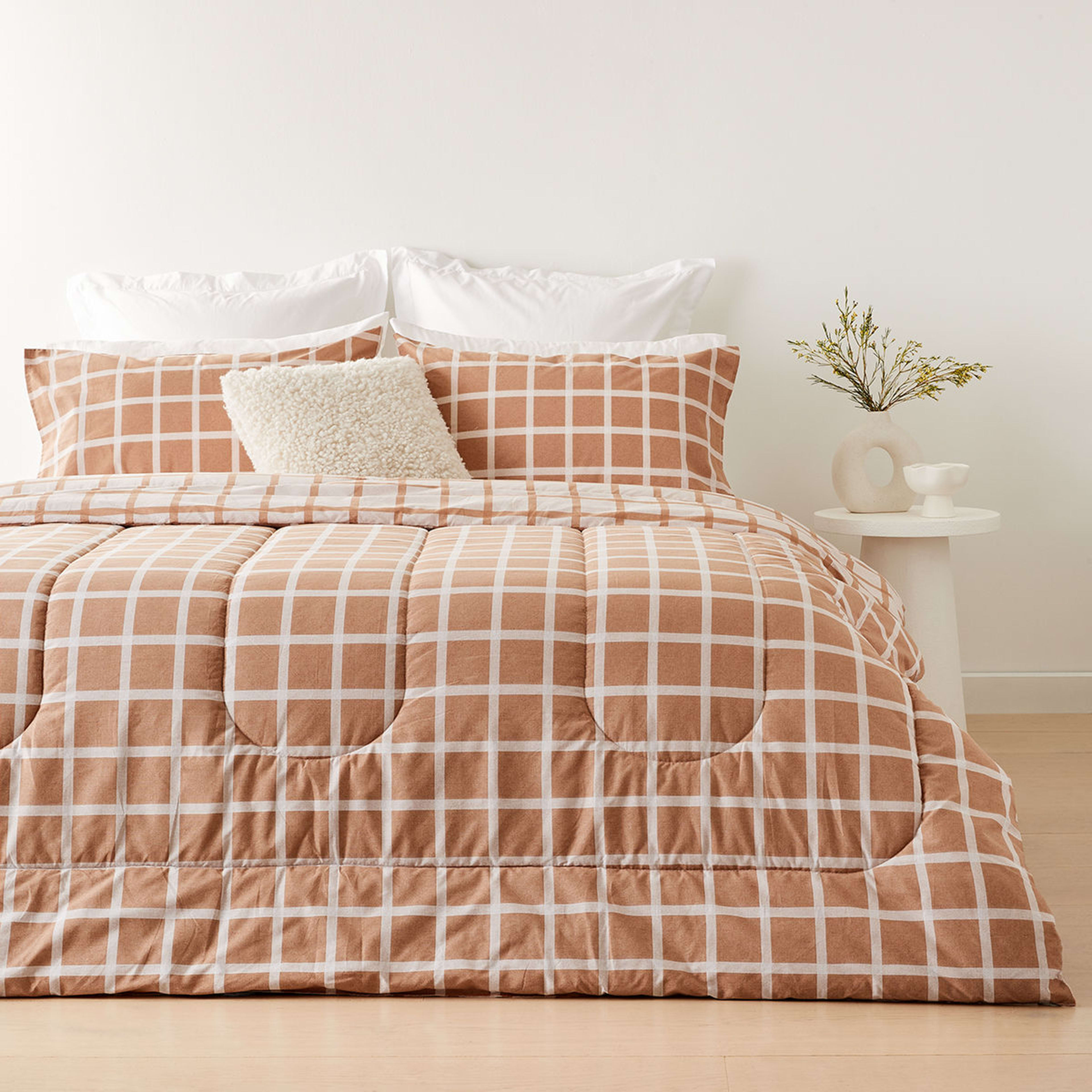 Harley Cotton Rich Reversible Comforter Set King Bed, Brown Kmart