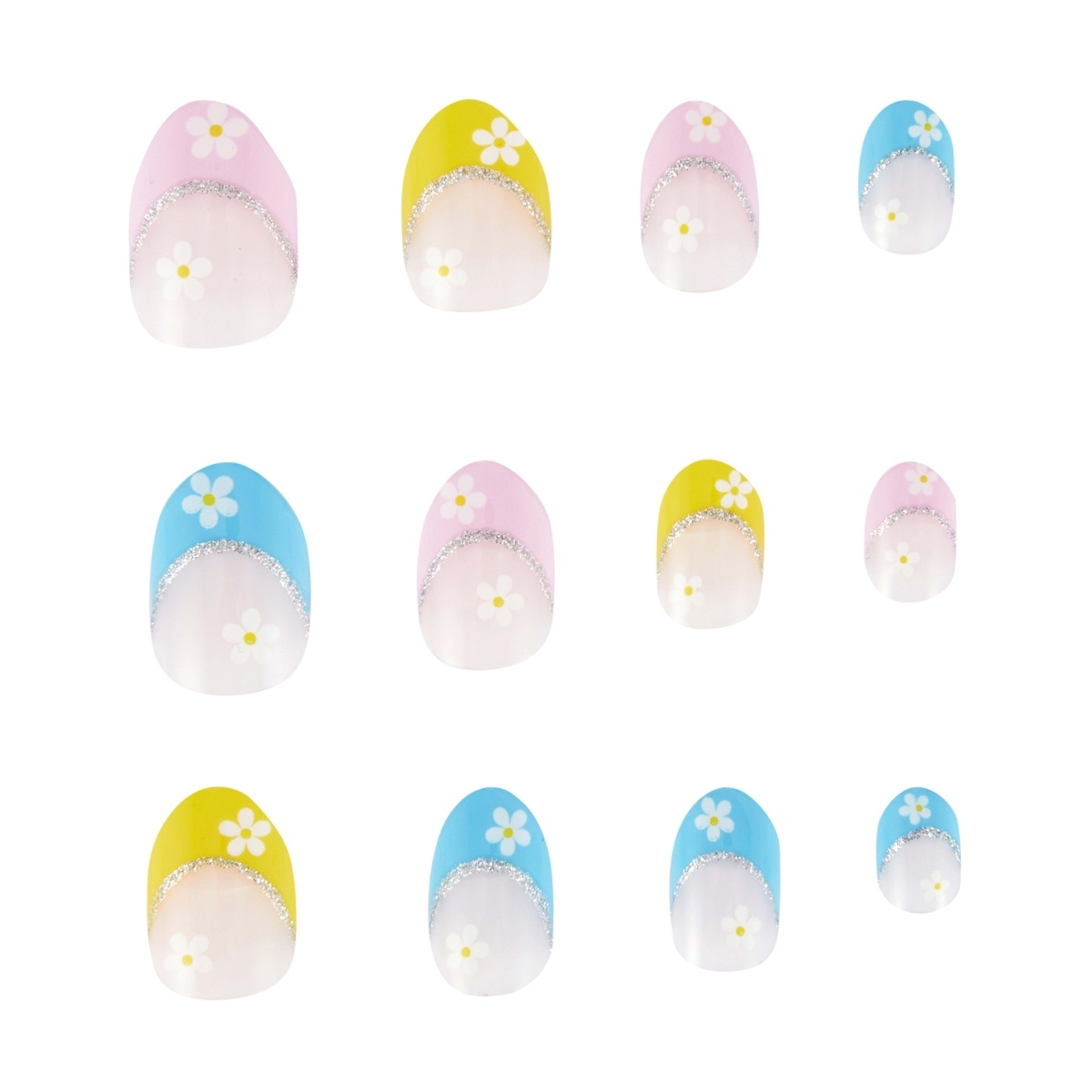 5 OXX Junior 24 Pack Kids Pre-Glued Stick-On Nails - Flowers, 5 of 5
