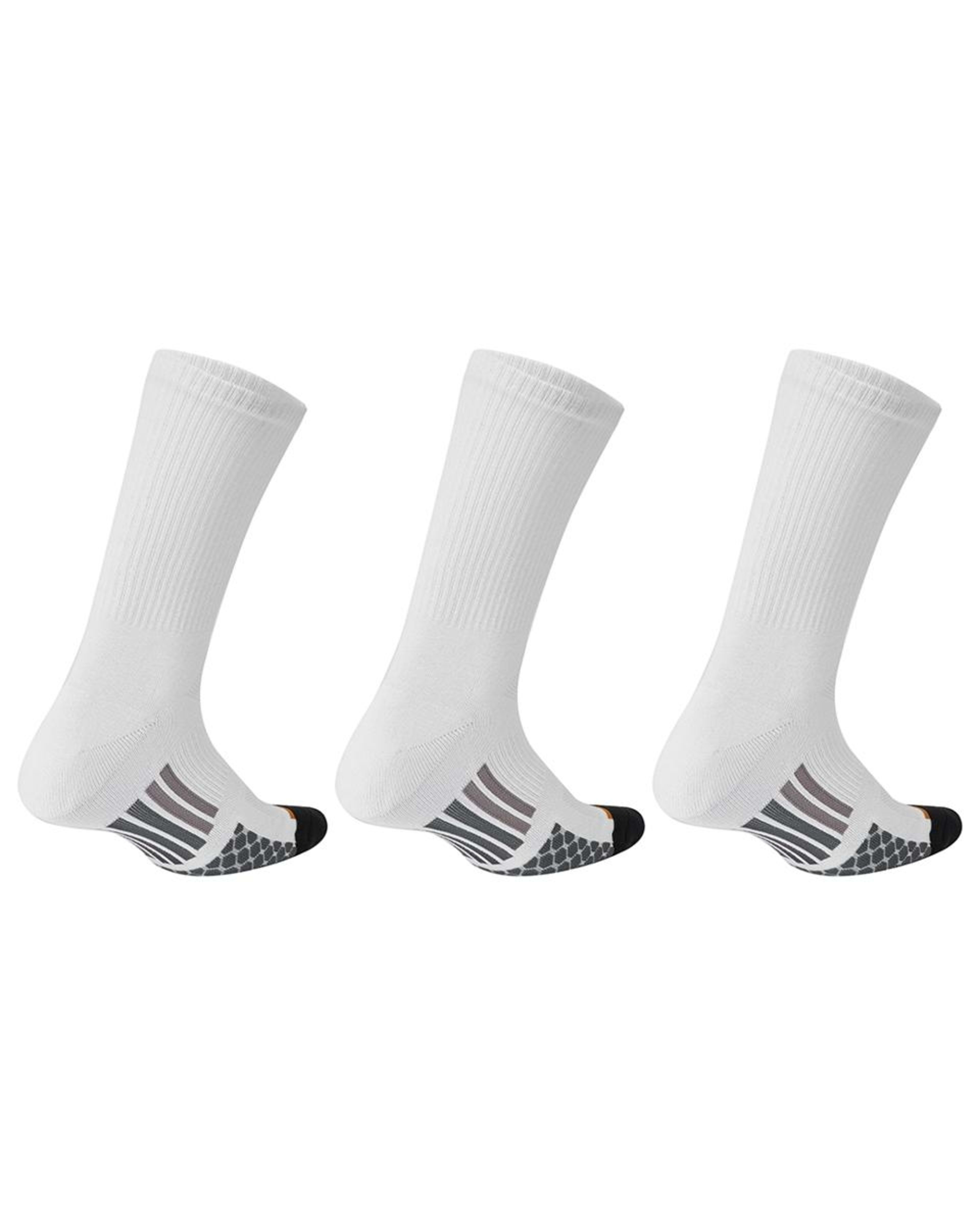 2 3 Pack Anti Odour Sport Crew Socks WHITE, 2 of 3