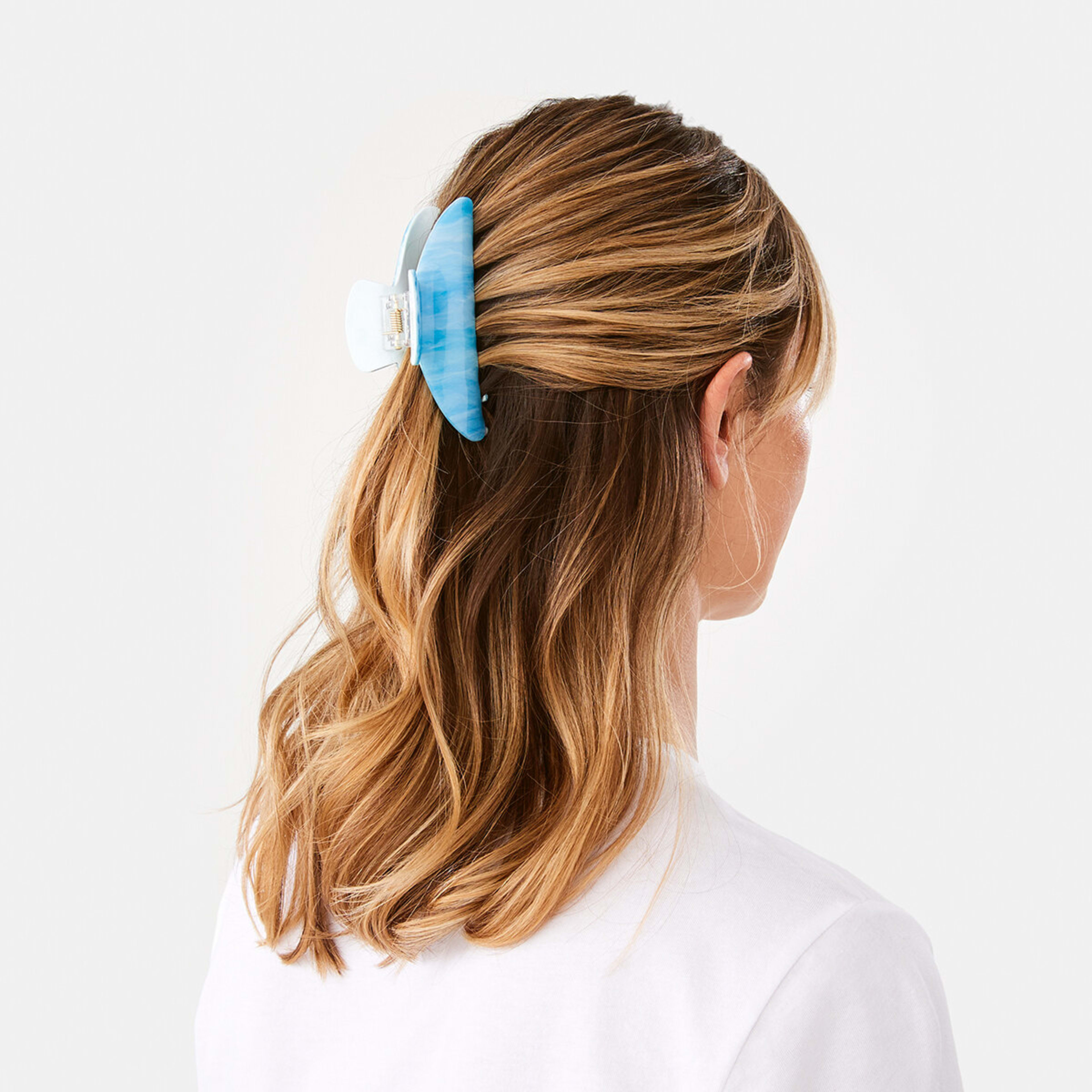 3 Blue Half Moon Claw Hair Clip, 3 of 4