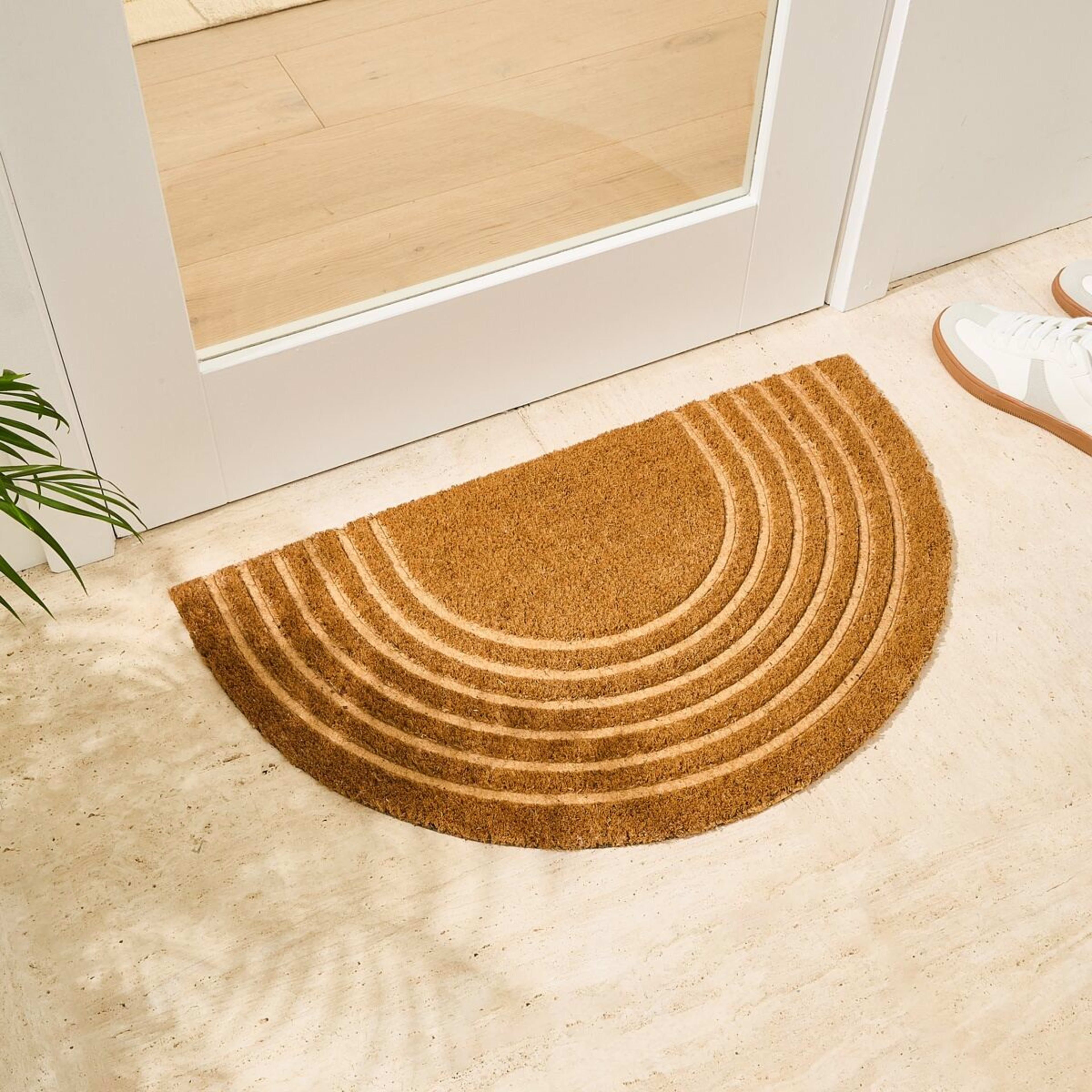 1 Embossed Semi Circle Door Mat, 1 of 5