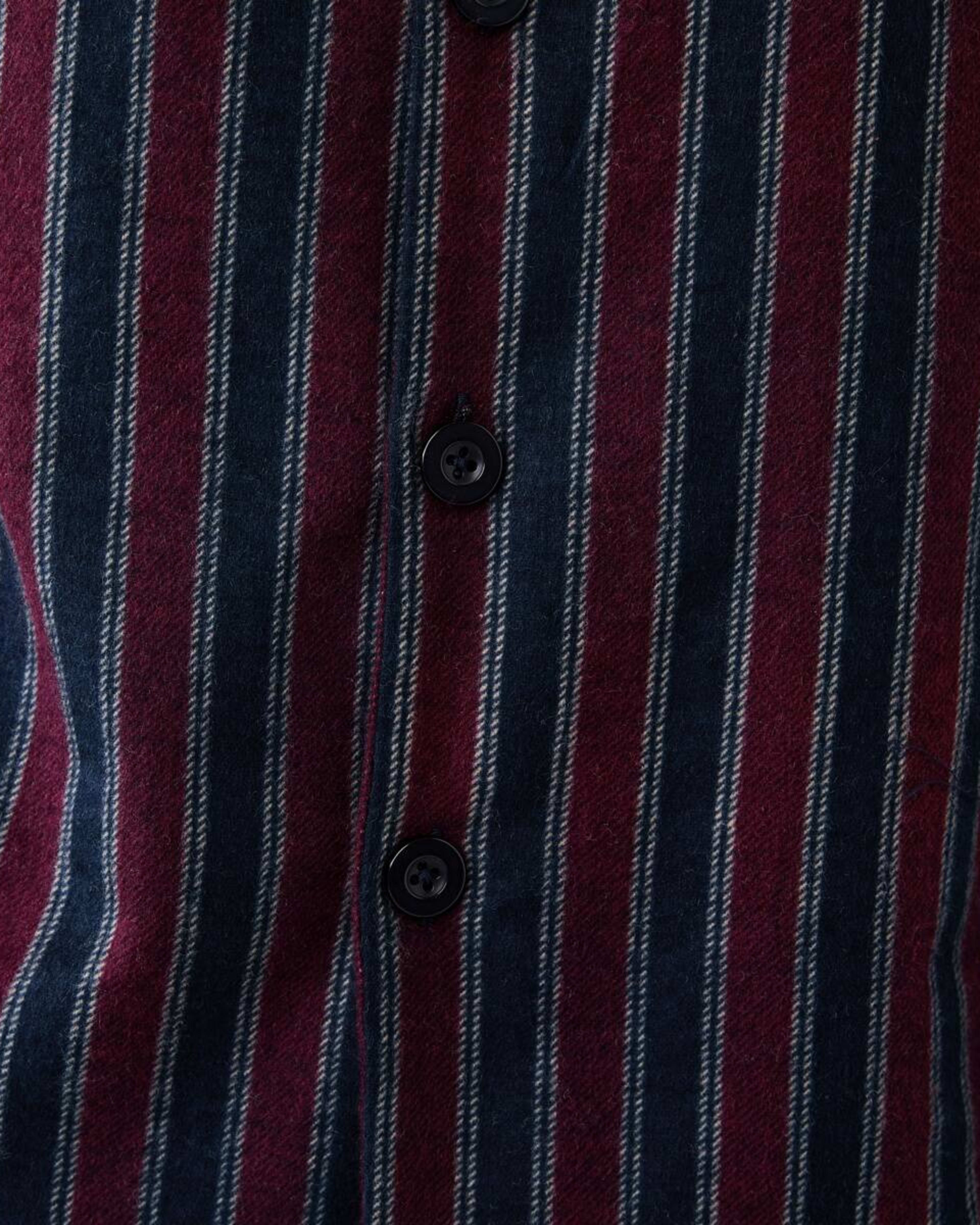7 Printed Flannel Pyjama Set Ivy Stripe, 7 of 8